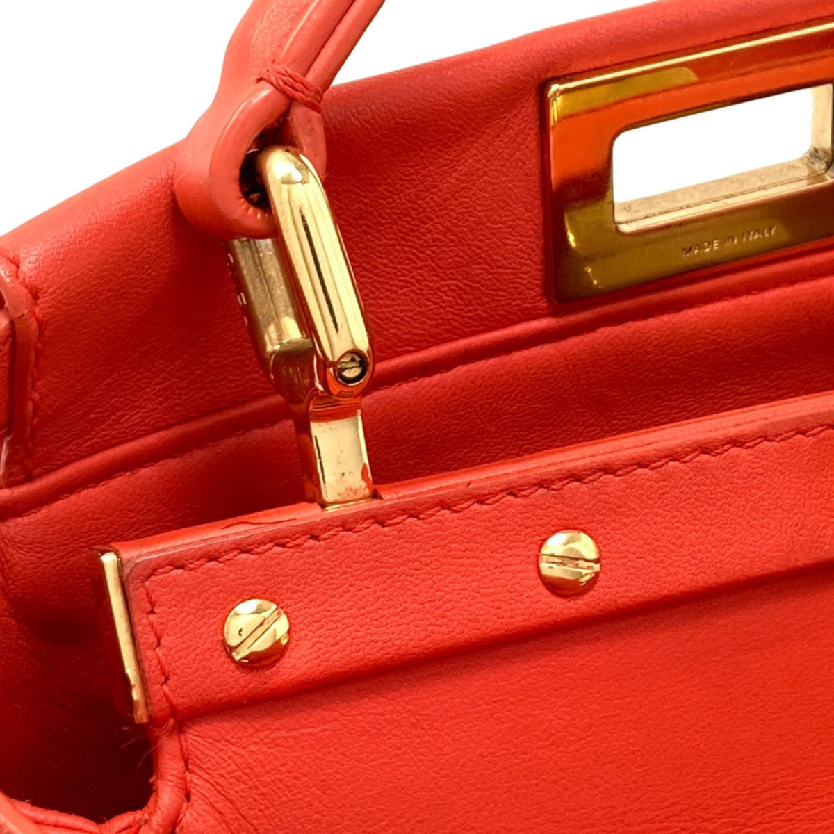 Fendi Orange Leather Handbag (Pre-Owned)