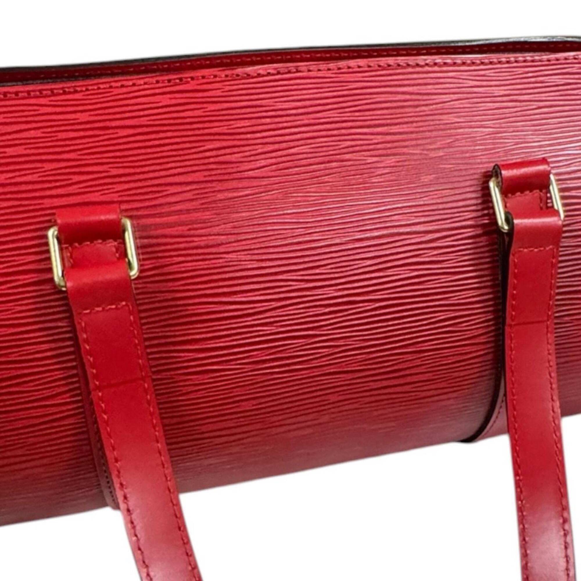 Louis Vuitton Castilian Red Red Color Epi Leather Handbag (Pre-Owned)