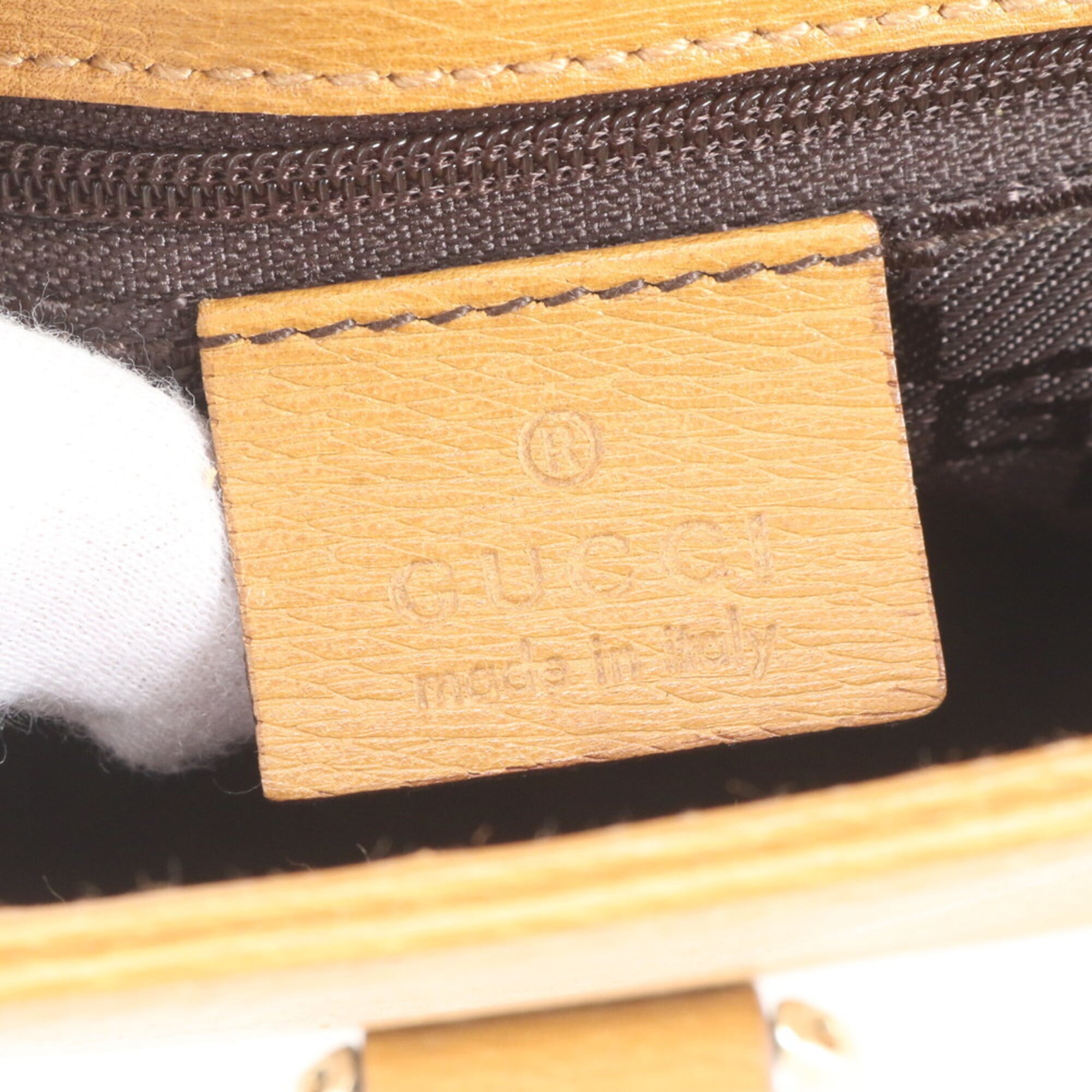 Gucci Brown Leather Crossbody Bag Handbag Shoulder Bag Tote Bag (Pre-Owned)