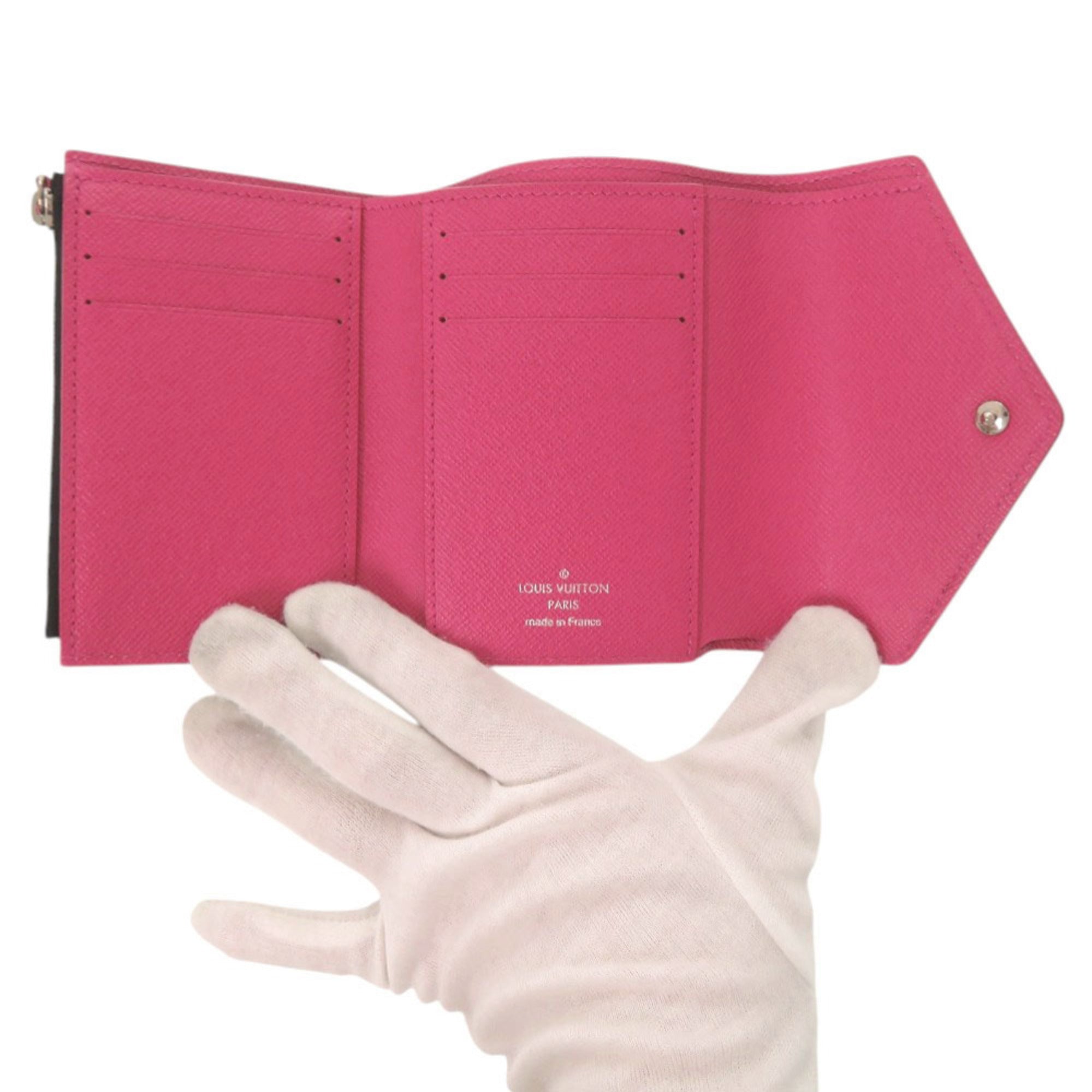 Louis Vuitton Black Pink Epi Leather Wallet (Tri-Fold) (Pre-Owned)