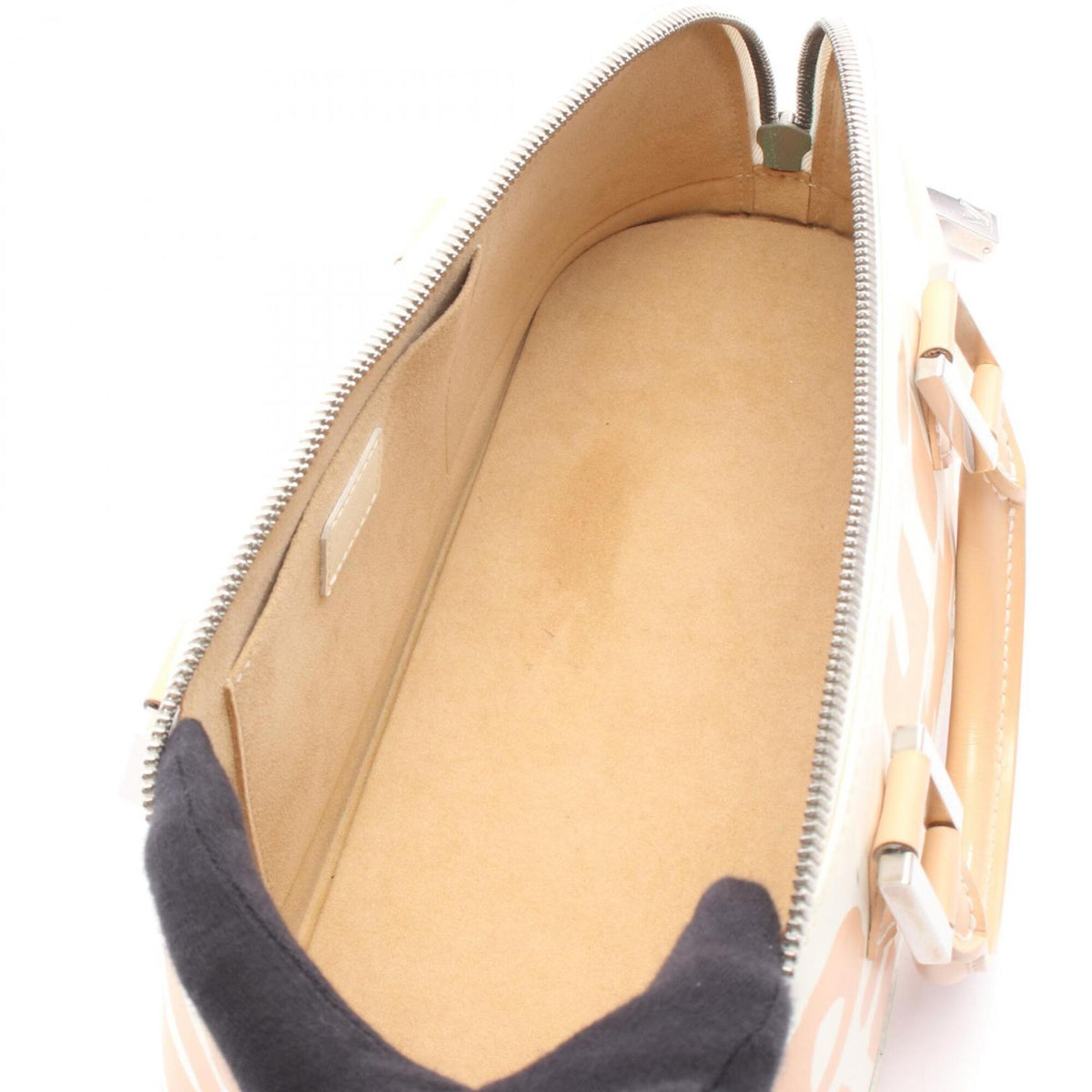 Louis Vuitton Beige White Leather Handbag (Pre-Owned)