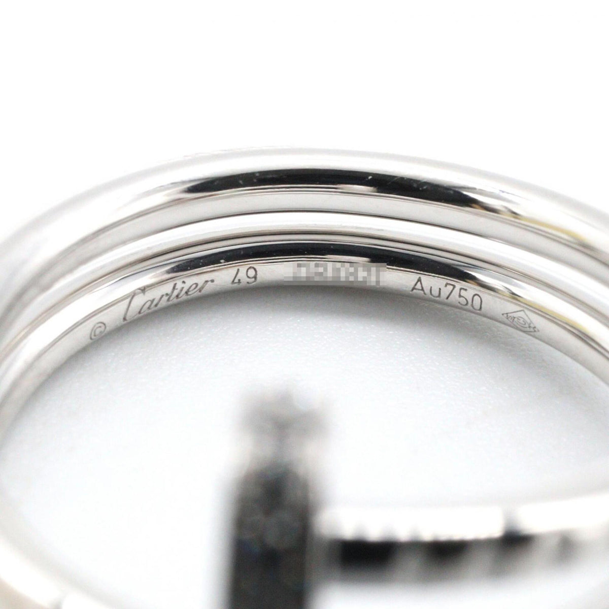 Cartier Silver Clear White Gold (18K) Band Ring (Pre-Owned)