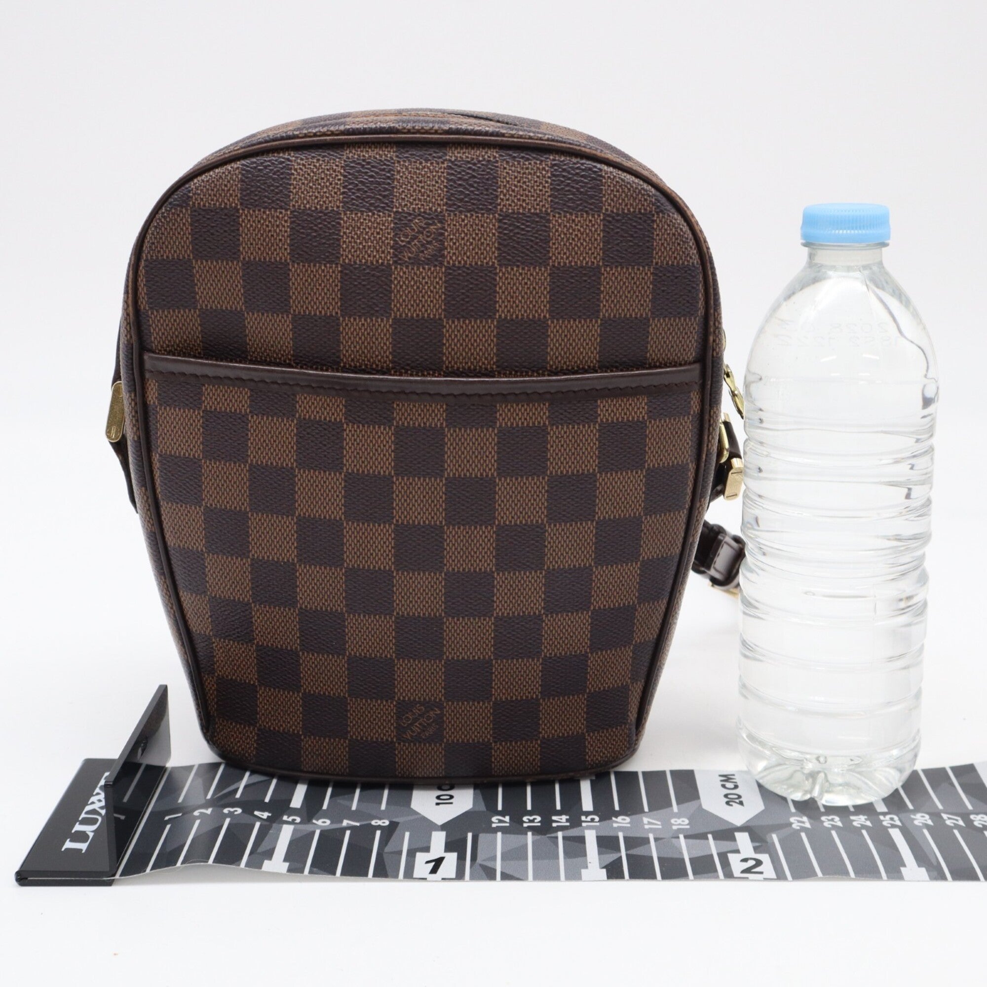Louis Vuitton Beige Brown Damier Canvas Leather Coated Canvas Shoulder Bag (Pre-Owned)