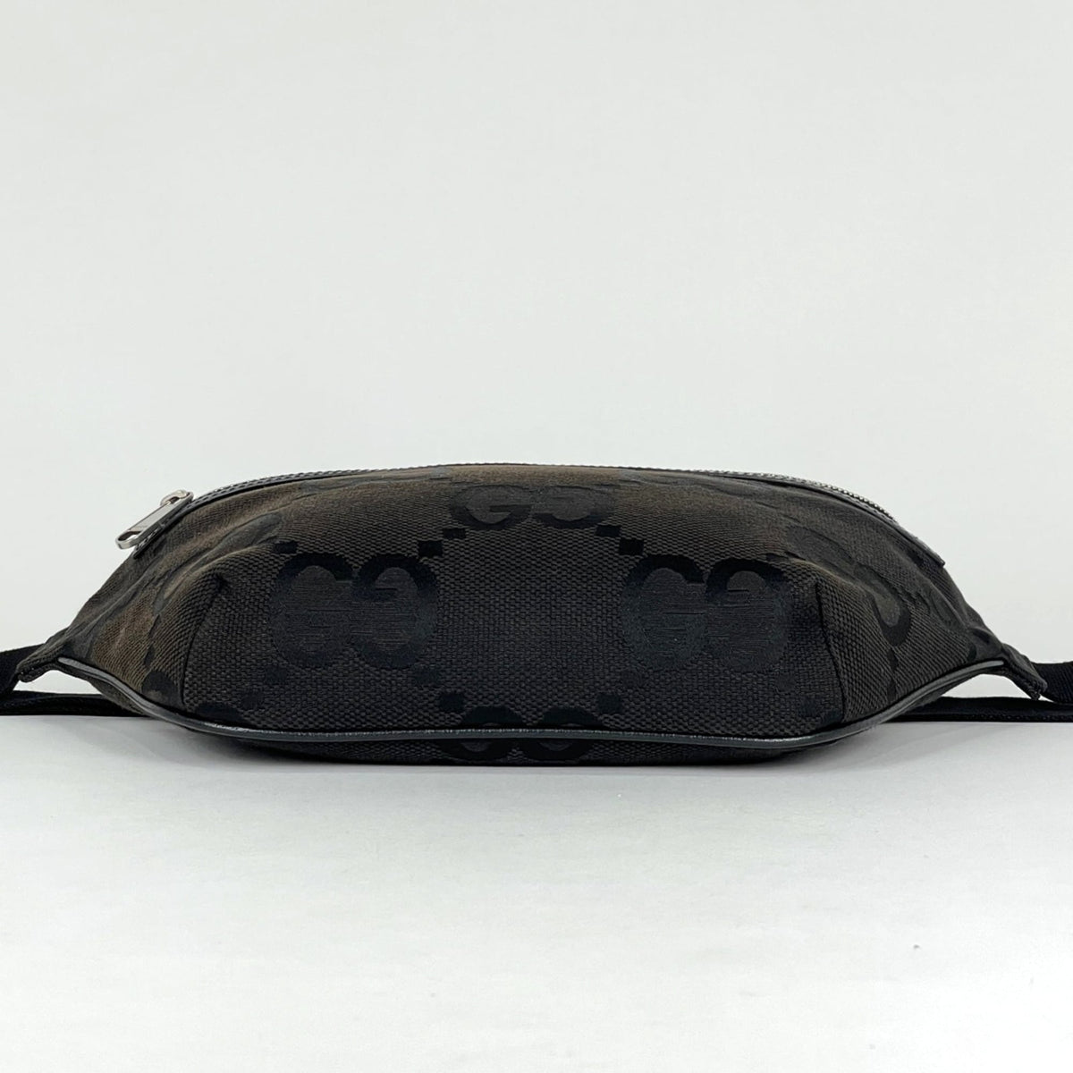 Gucci Black Gg Canvas Leather Fanny Pack (Pre-Owned)