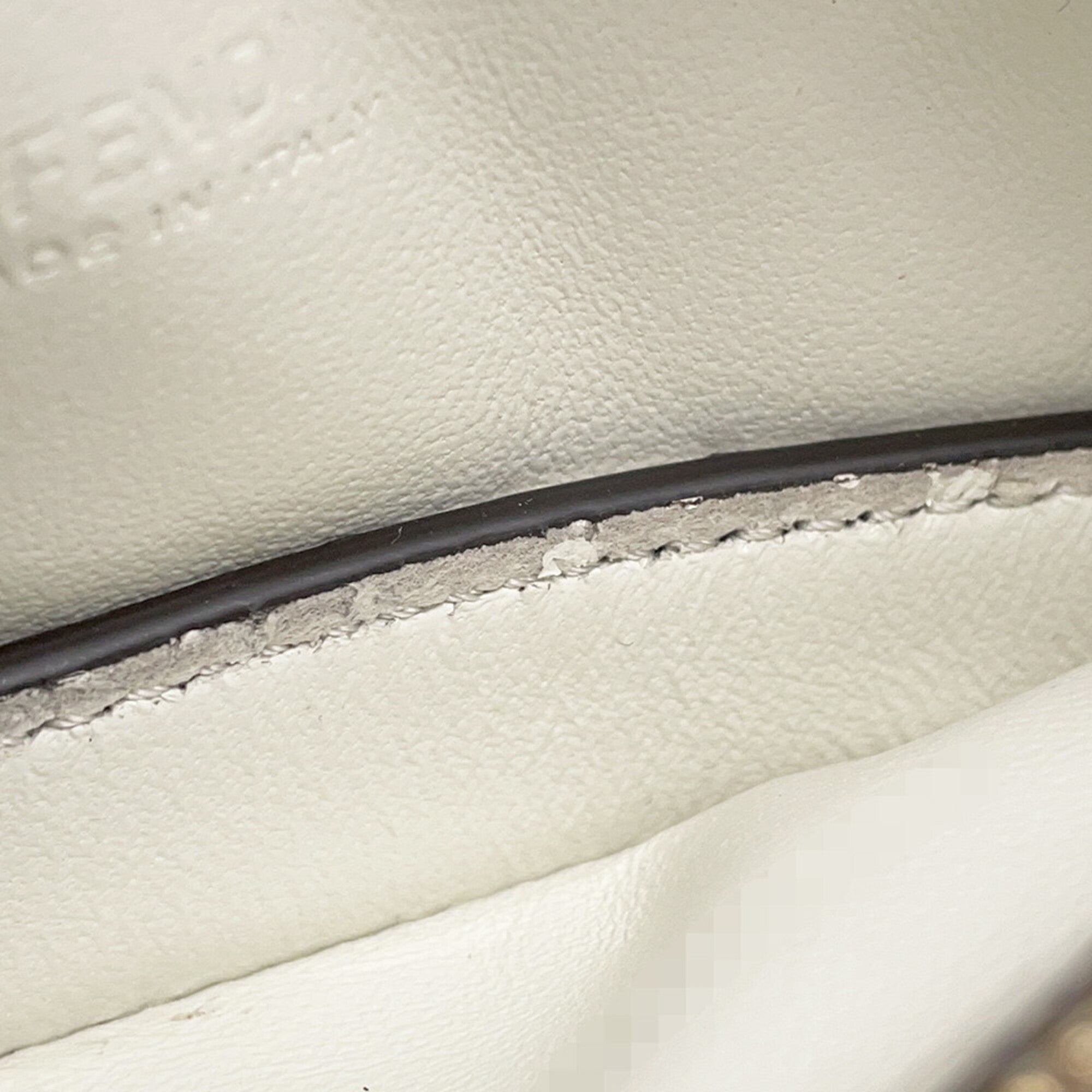 Fendi Brown Ivory Leather Handbag Pochette Pouch (Pre-Owned)