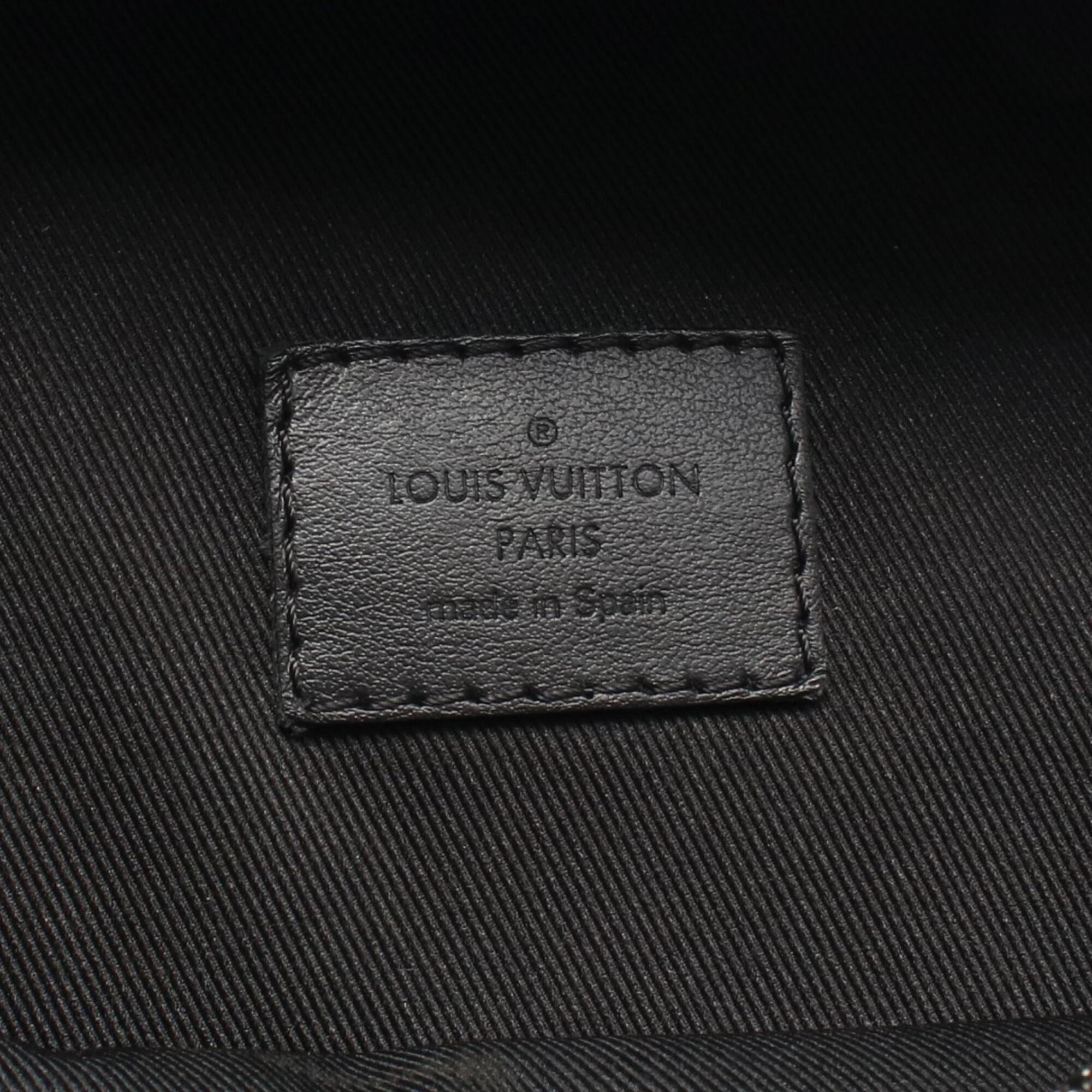 Louis Vuitton Black Coated Canvas Leather Fanny Pack Handbag (Pre-Owned)