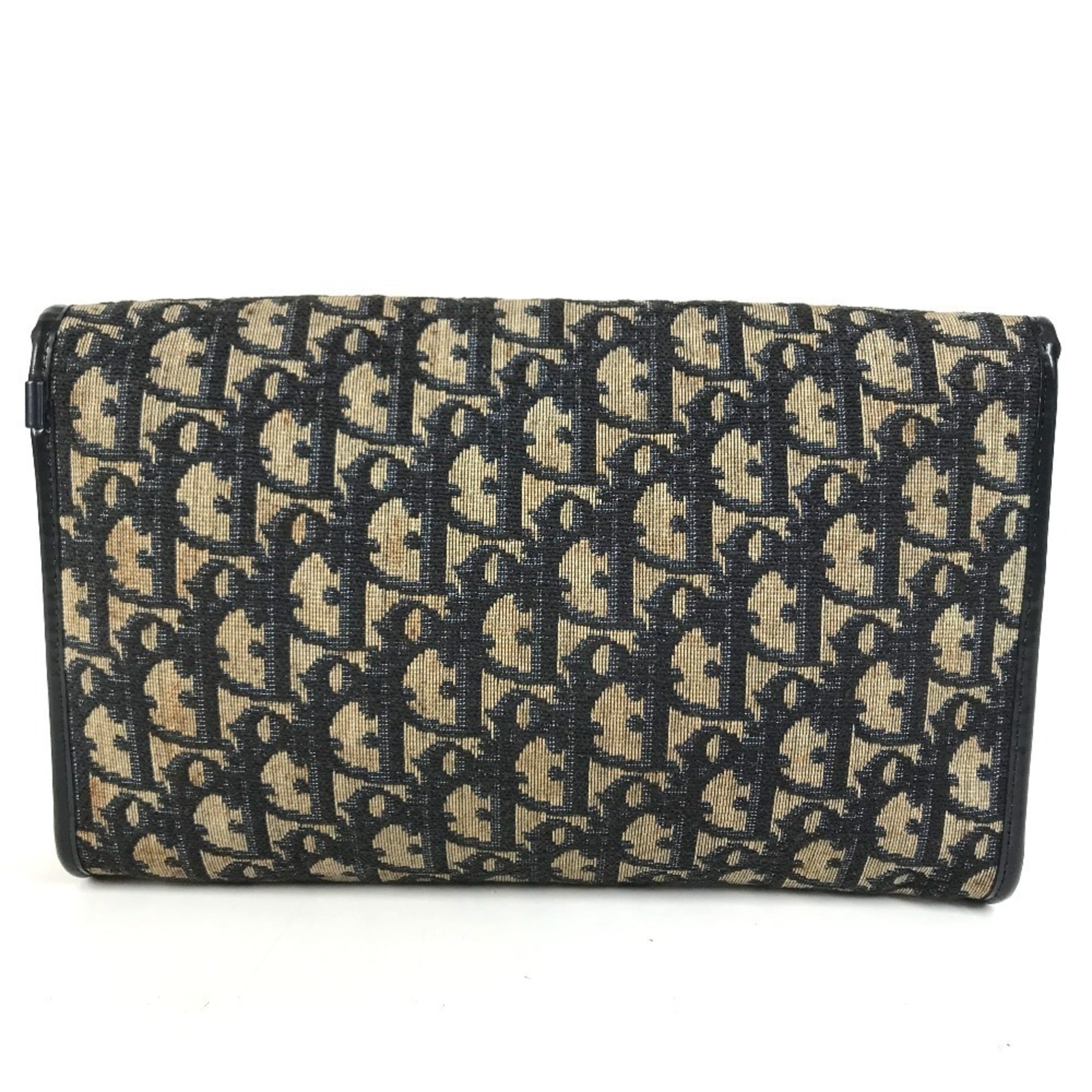 Christian Dior Navy Trotter Clutch Bag Shoulder Bag (Pre-Owned)