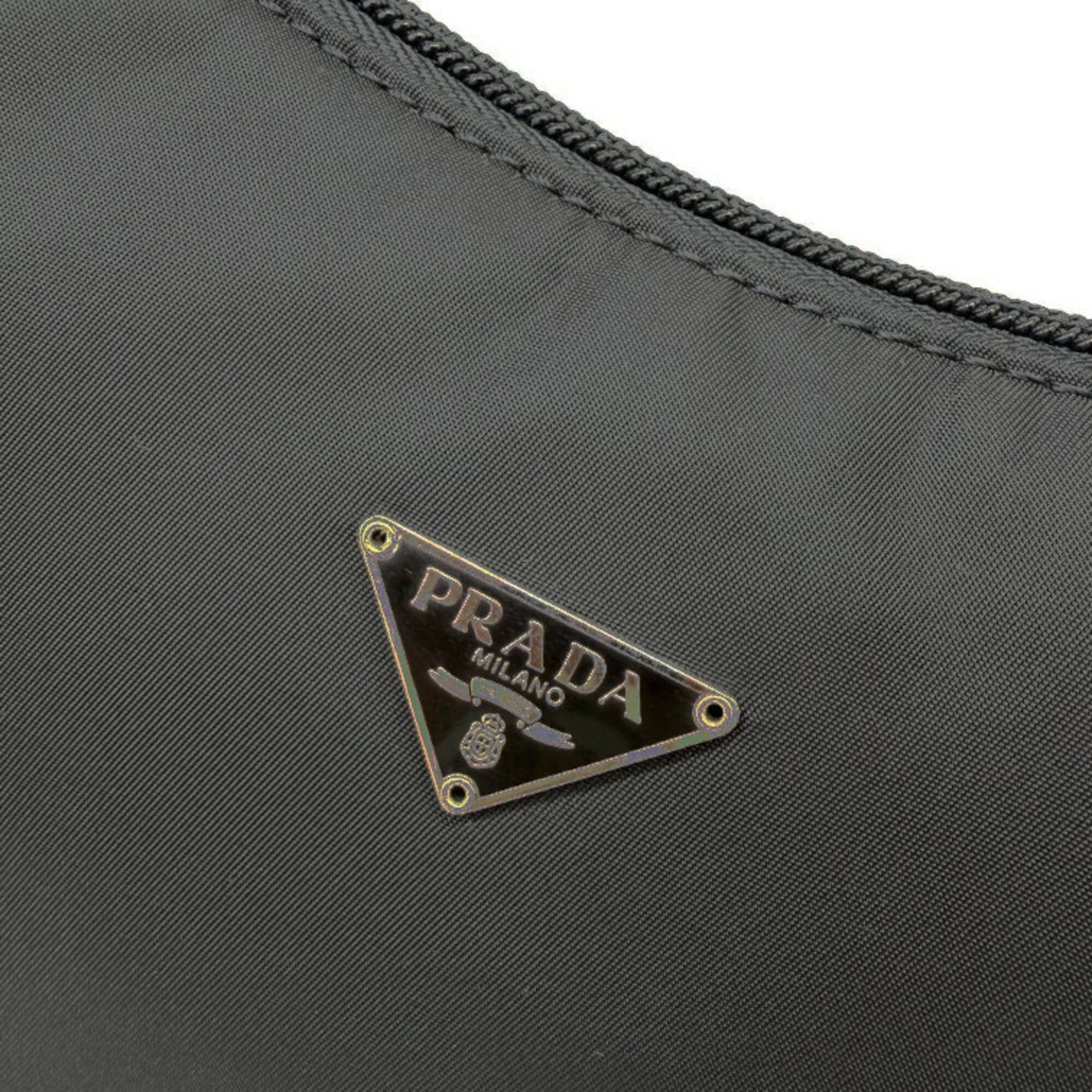 Prada Black Nylon Handbag Pouch Shoulder Bag (Pre-Owned)