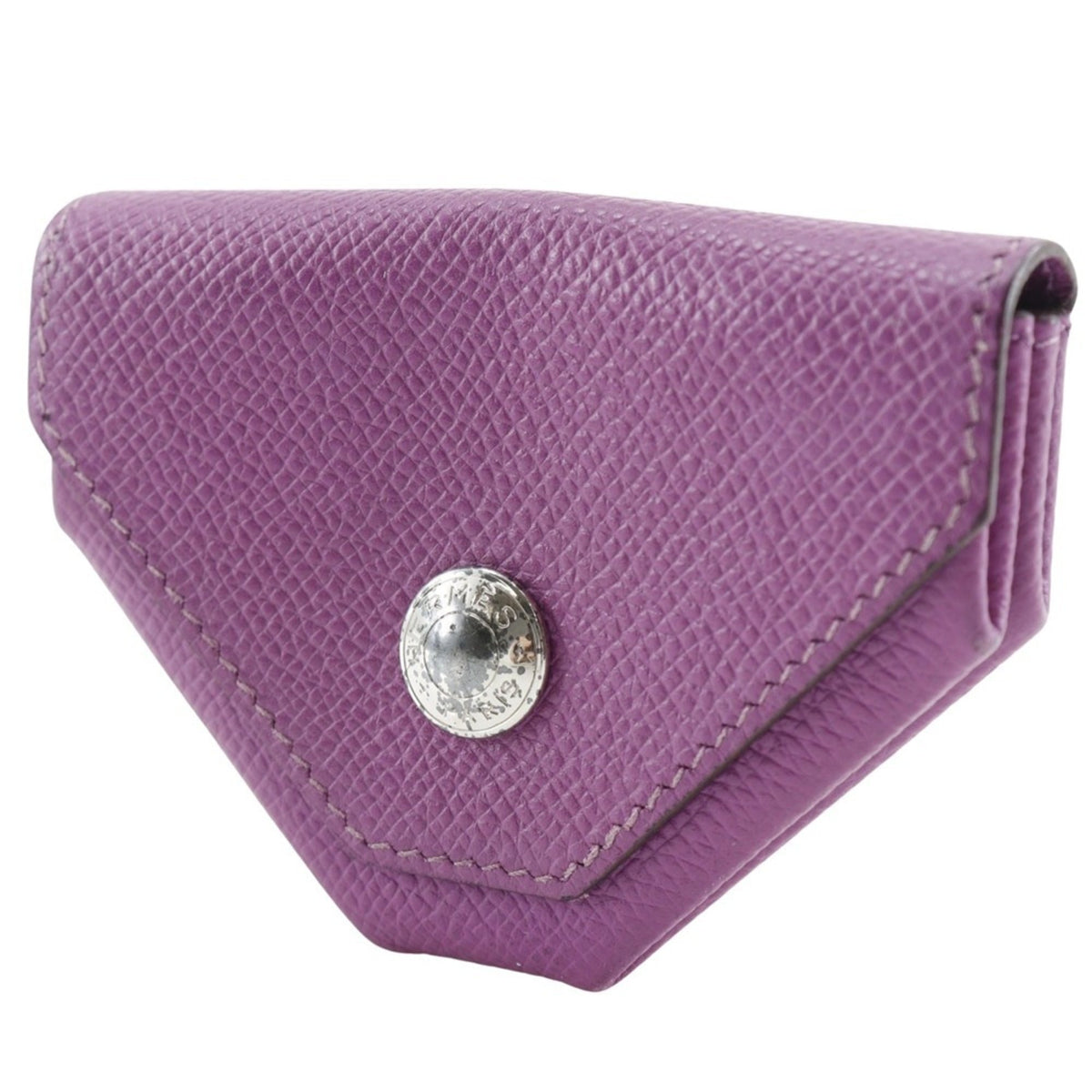 Hermes Purple Epsom Leather Coin Purse/Coin Case (Pre-Owned)