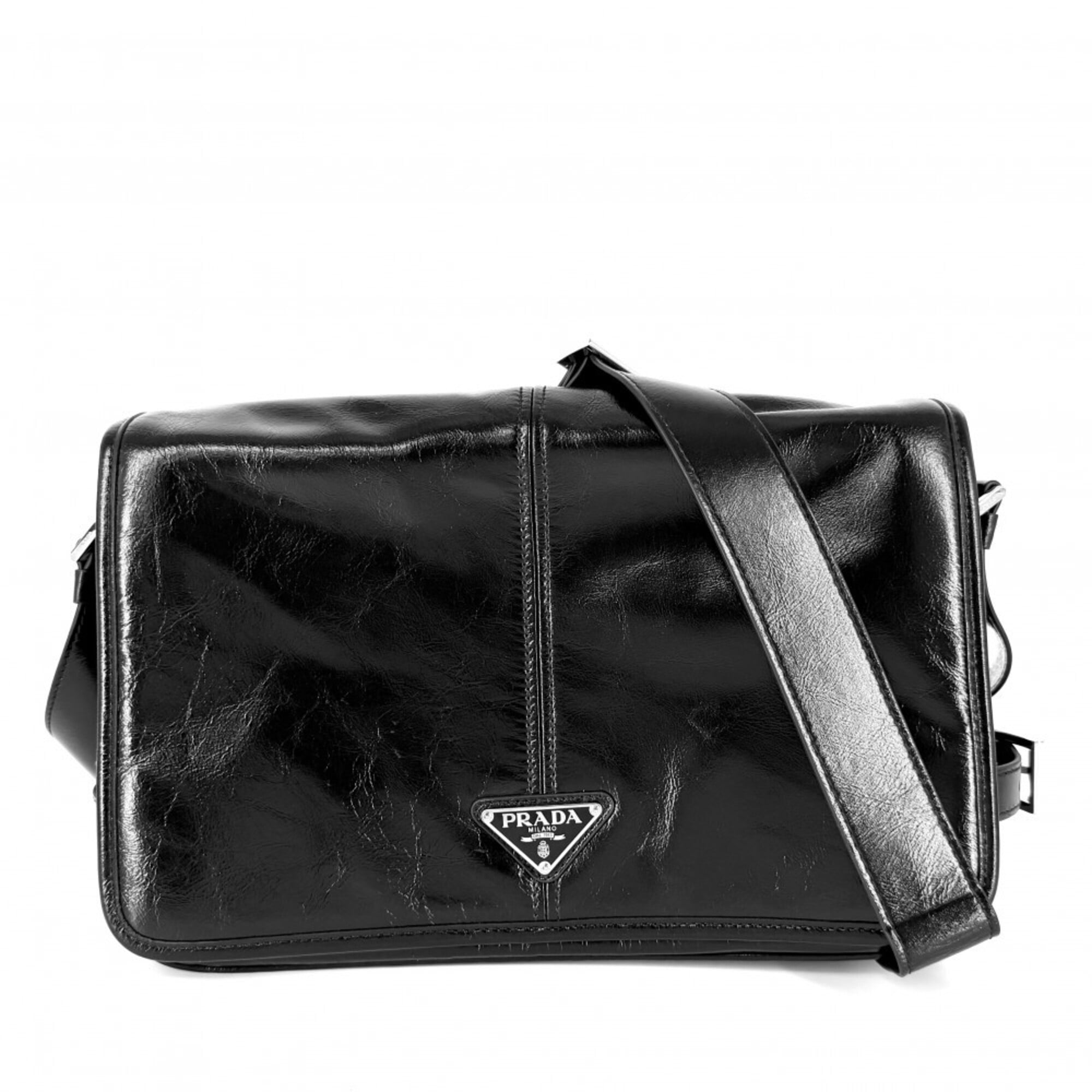 Prada Black Leather Shoulder Bag (Pre-Owned)