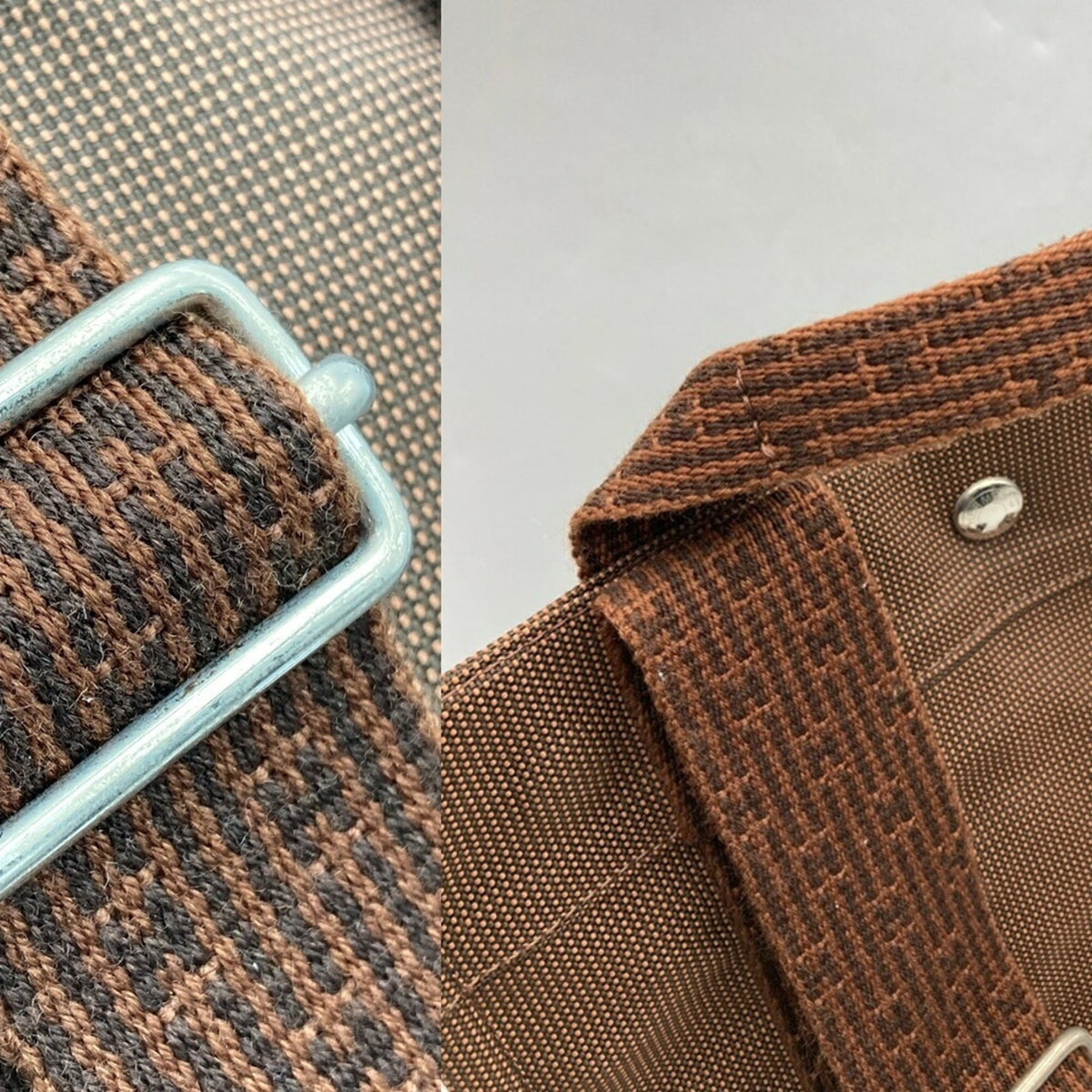 Hermes Brown Polyamide Polyester Backpack (Pre-Owned)