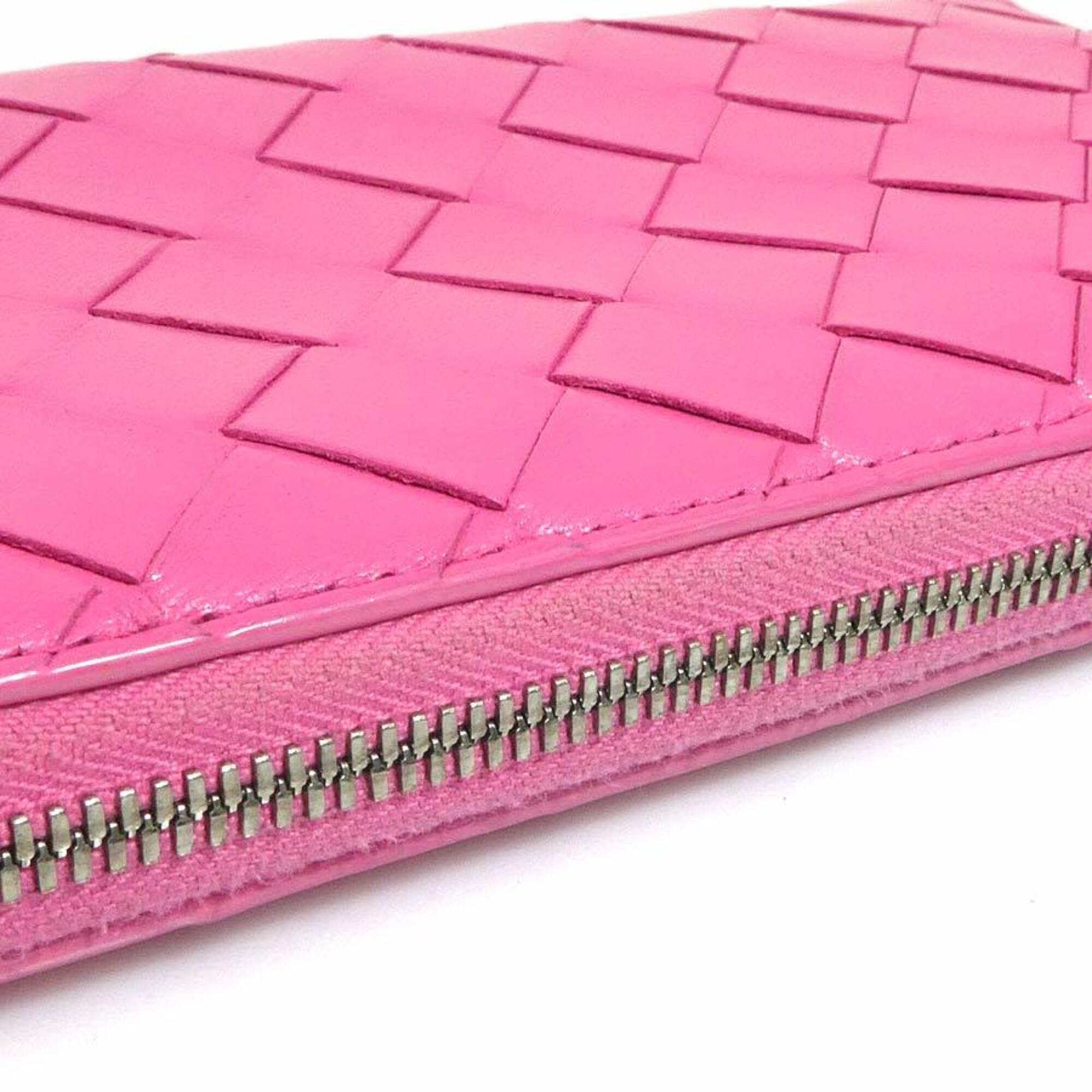 Bottega Veneta Pink Leather Long Wallet (Bi-Fold) (Pre-Owned)
