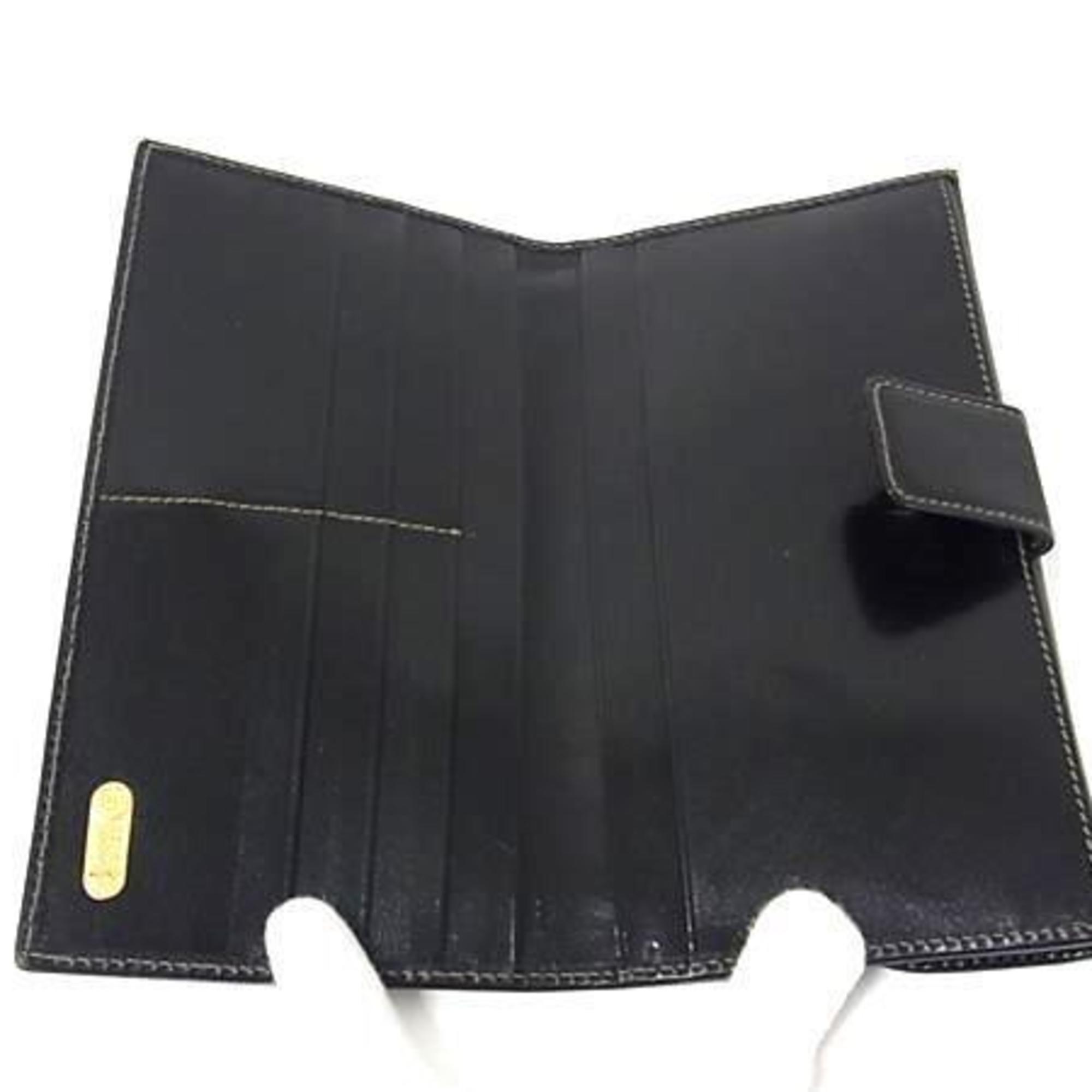 Fendi Black Brown Canvas Leather Wallet (Bi-Fold) (Pre-Owned)