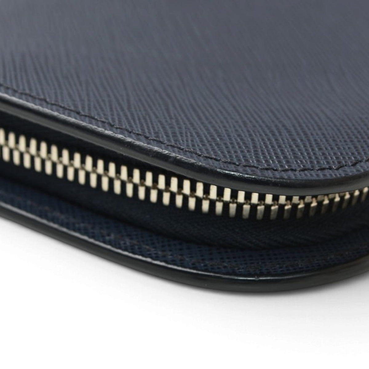 Prada Saffiano Navy Leather Clutch Bag (Pre-Owned)