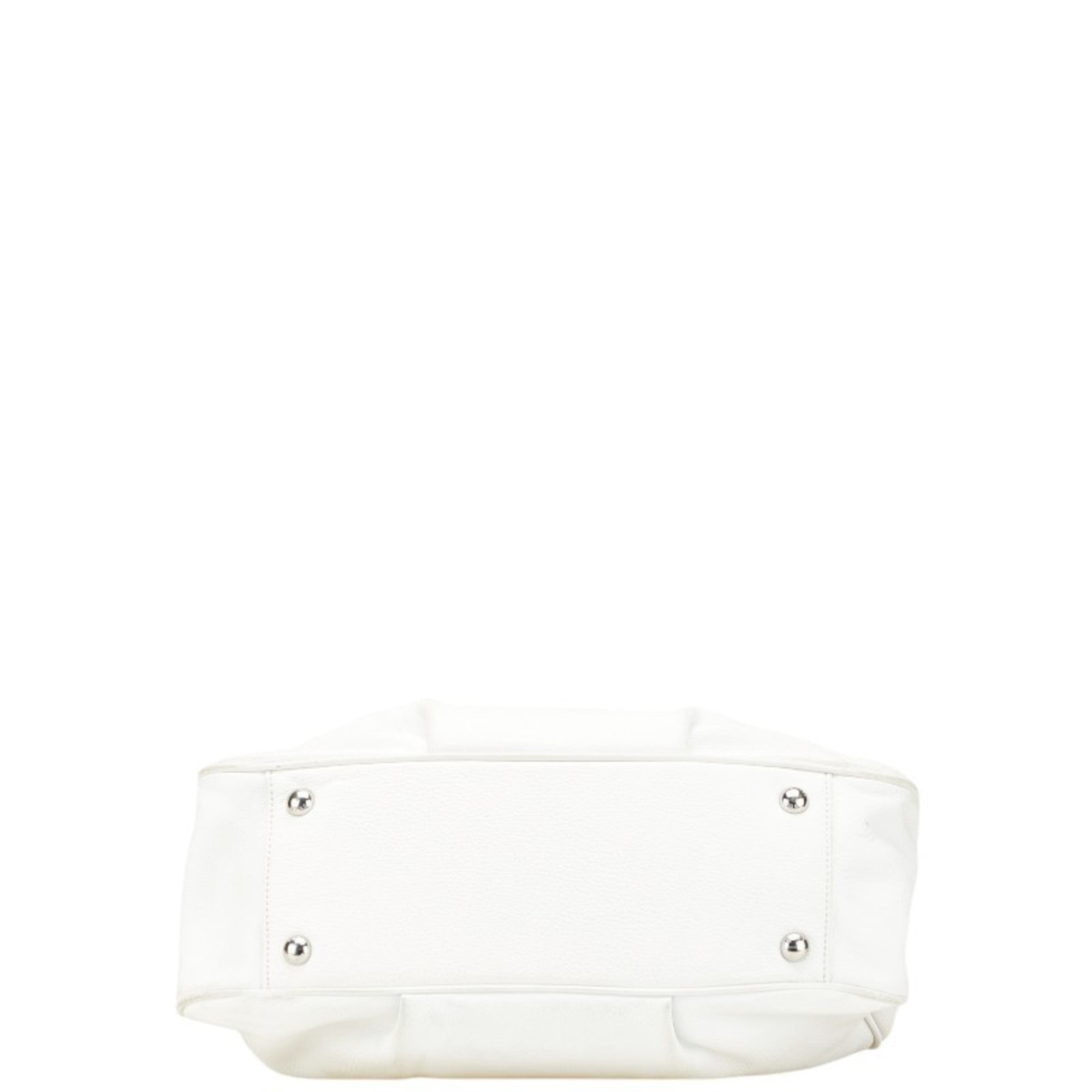Michael Kors White Leather Tote Bag (Pre-Owned)
