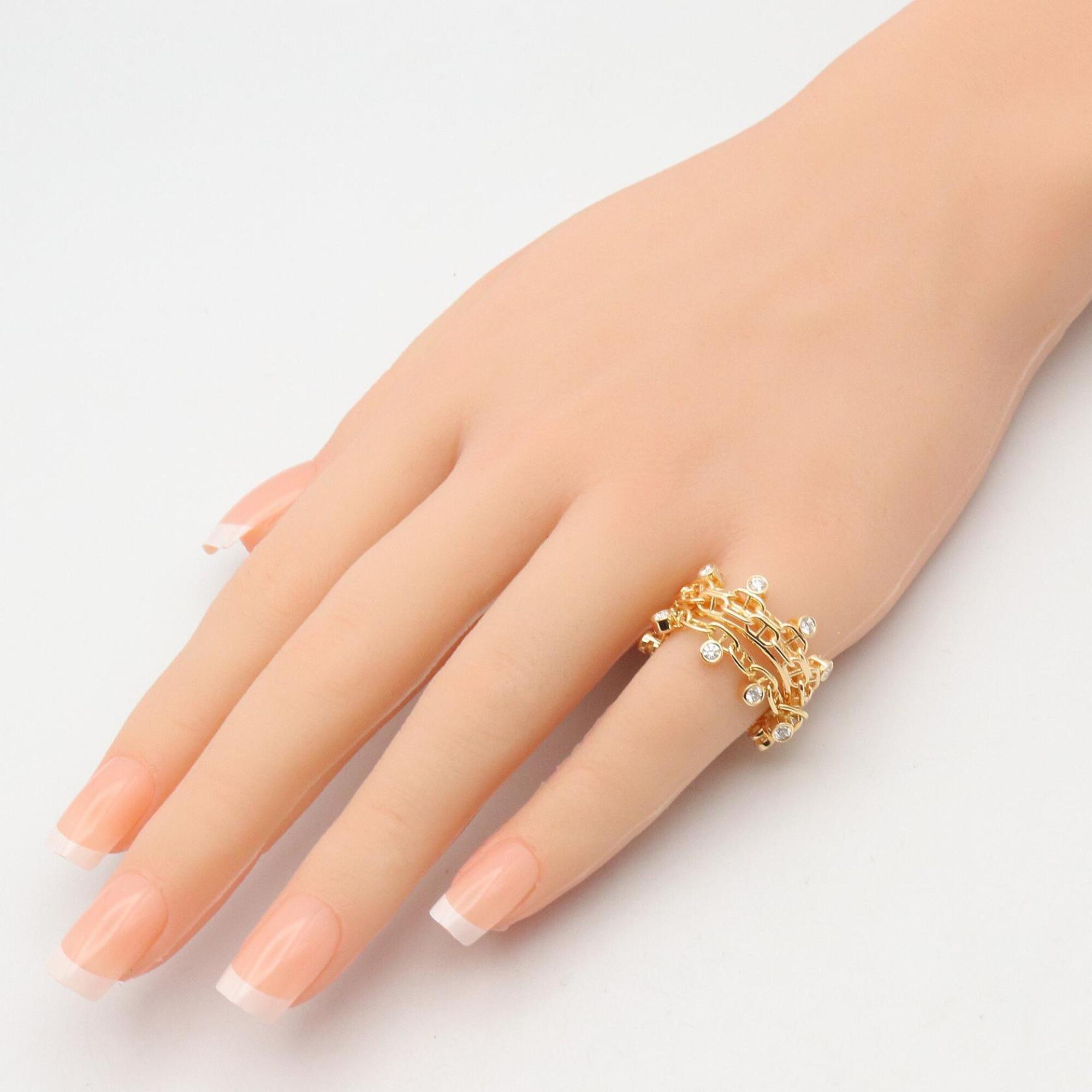 Hermes Gold Clear Yellow Gold (18K) Band Ring (Pre-Owned)