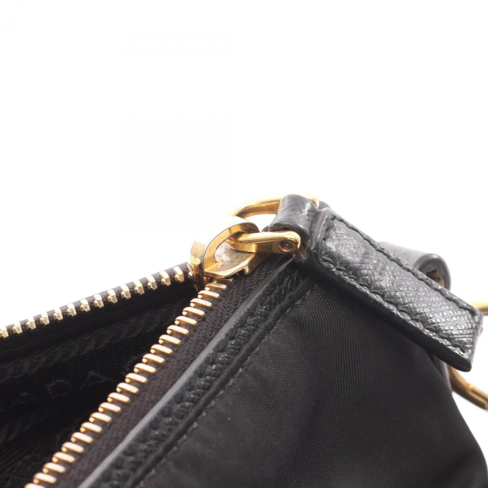 Prada Black Multi-Color Nylon Saffiano Tote Bag (Pre-Owned)