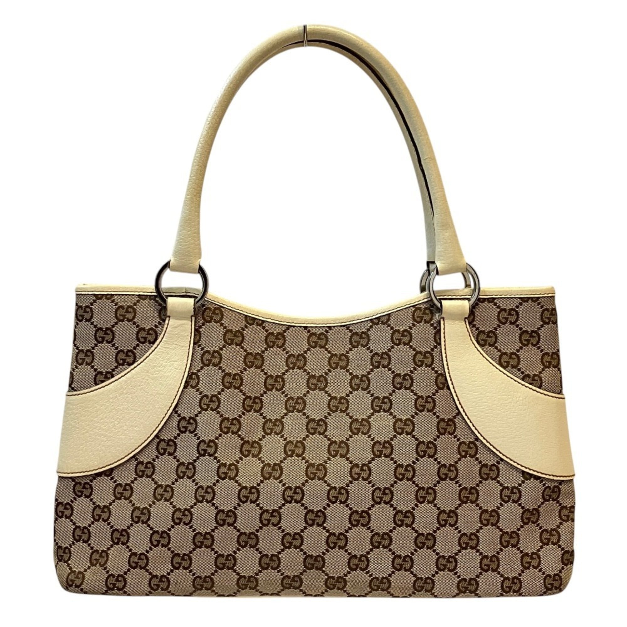 Gucci Gg Canvas Beige Gg Canvas Tote Bag (Pre-Owned)