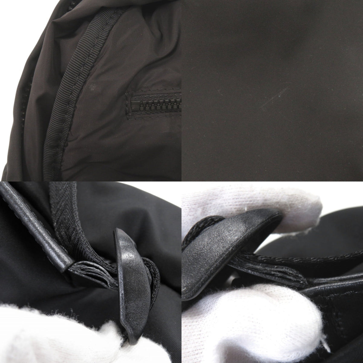 Versace Black Nylon Backpack (Pre-Owned)