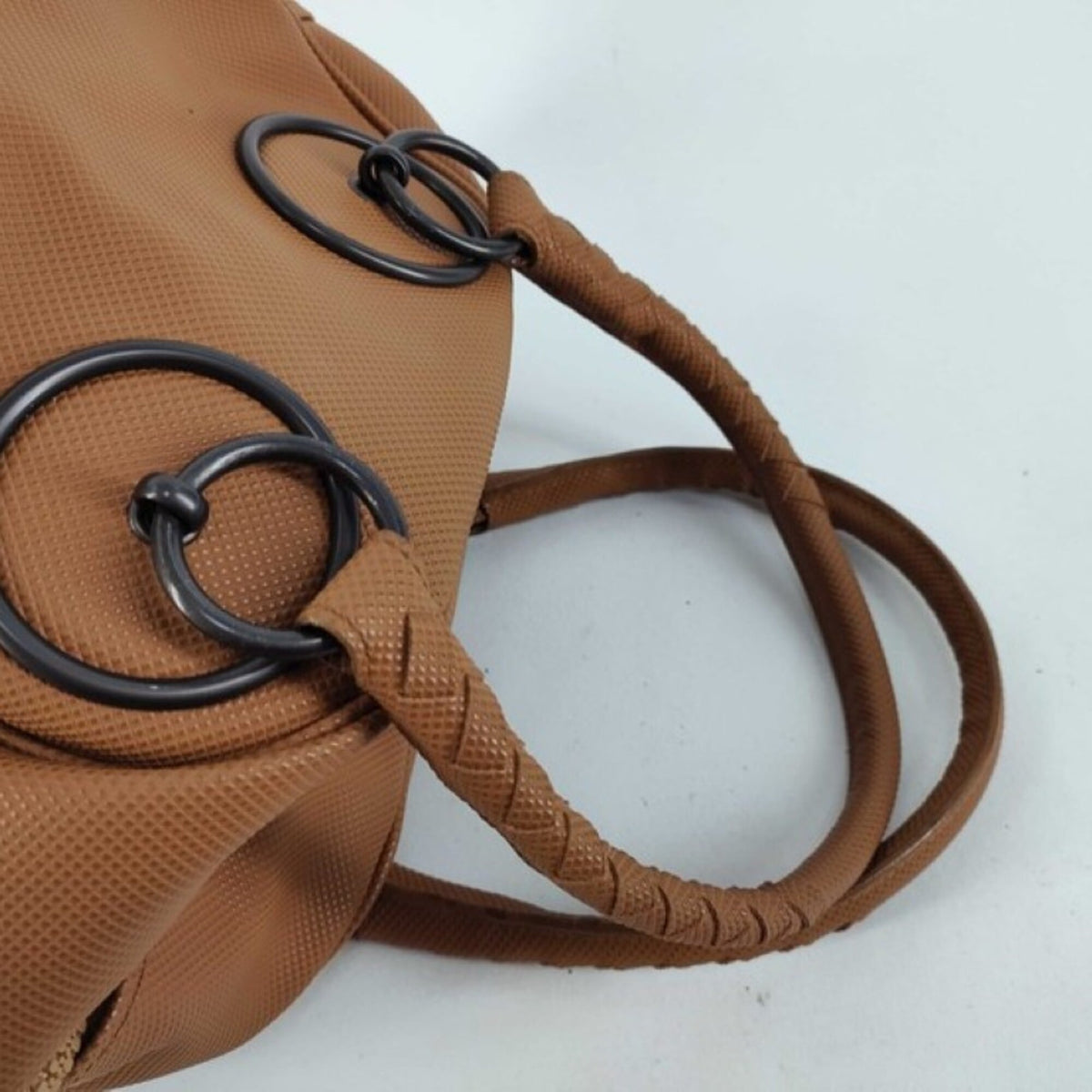 Bottega Veneta Brown Pvc Boston Bag Handbag (Pre-Owned)