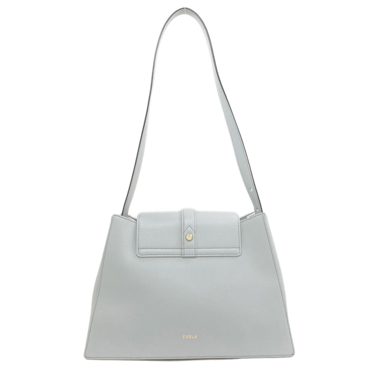 Furla Light Blue Leather Shoulder Bag (Pre-Owned)