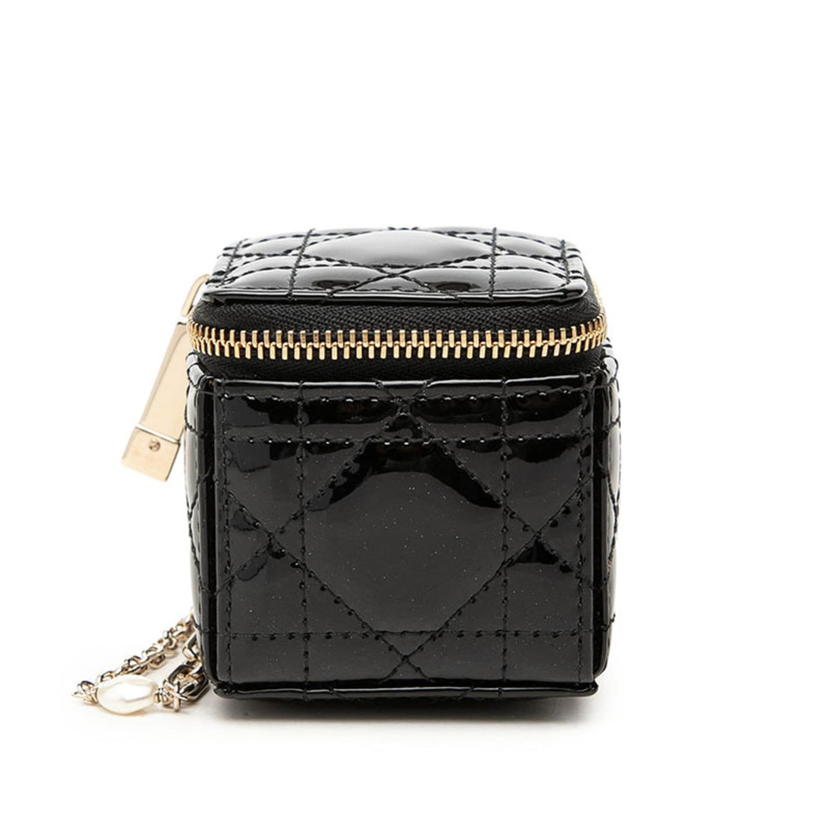 Christian Dior Black Patent Leather Handbag Pouch (Pre-Owned)