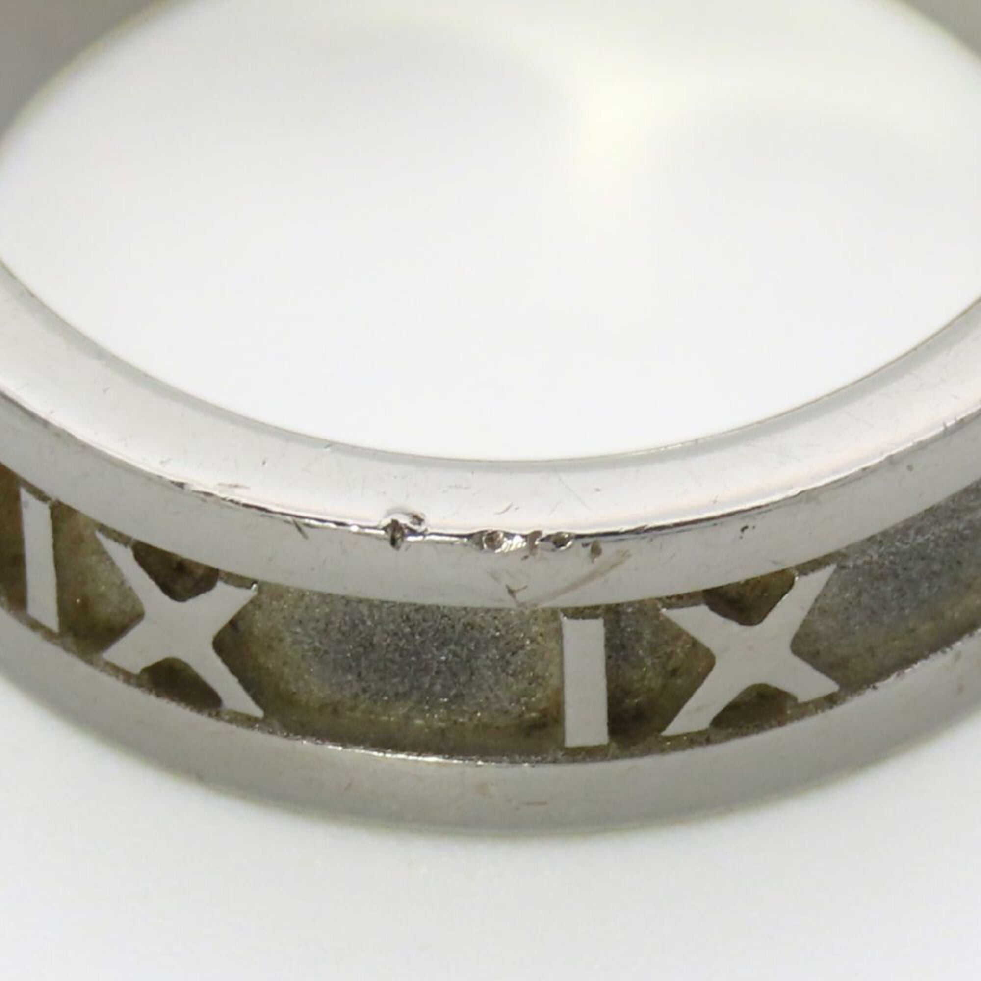 Tiffany Atlas Silver Silver 925 Band Ring (Pre-Owned)