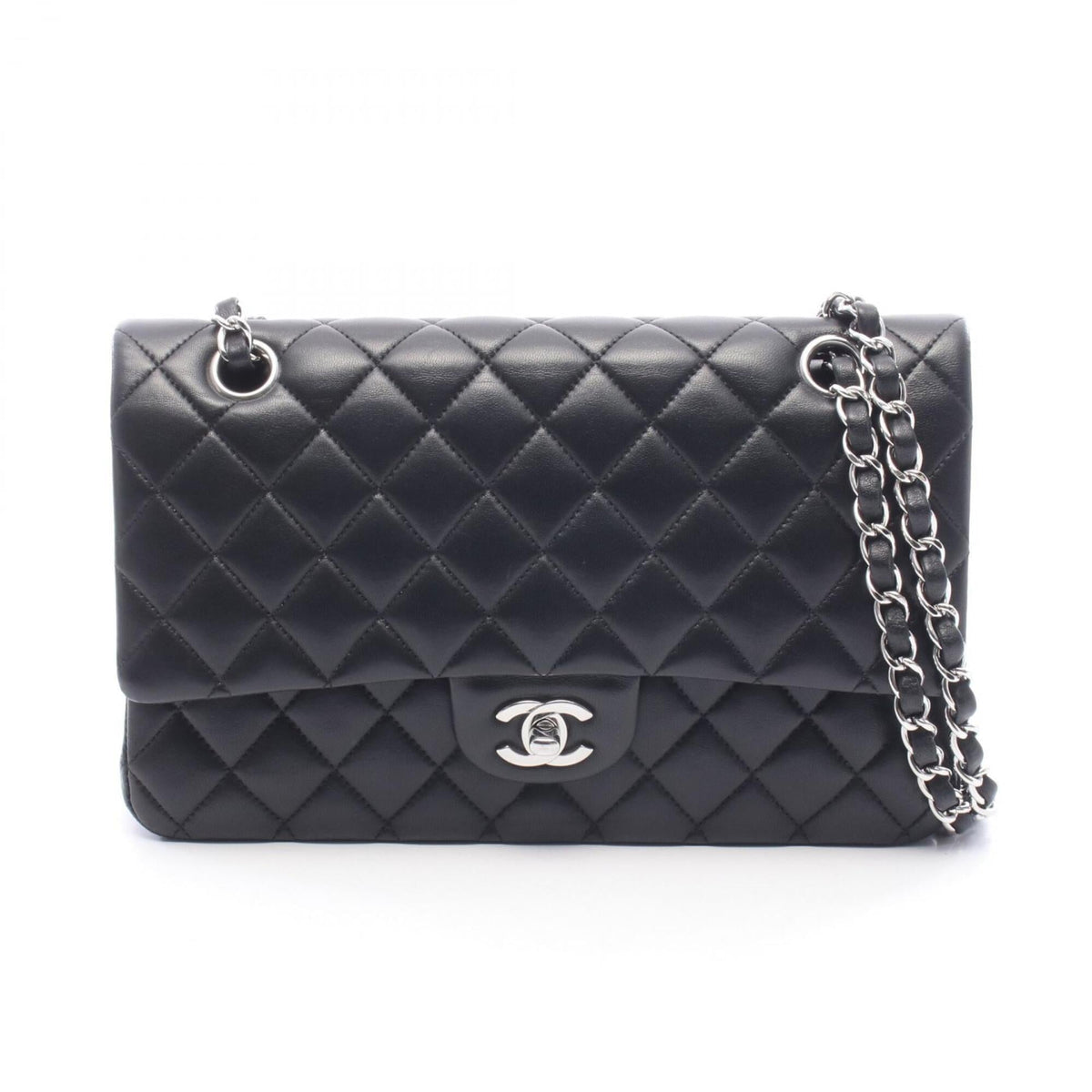 Chanel Black Leather Handbag Shoulder Bag (Pre-Owned)