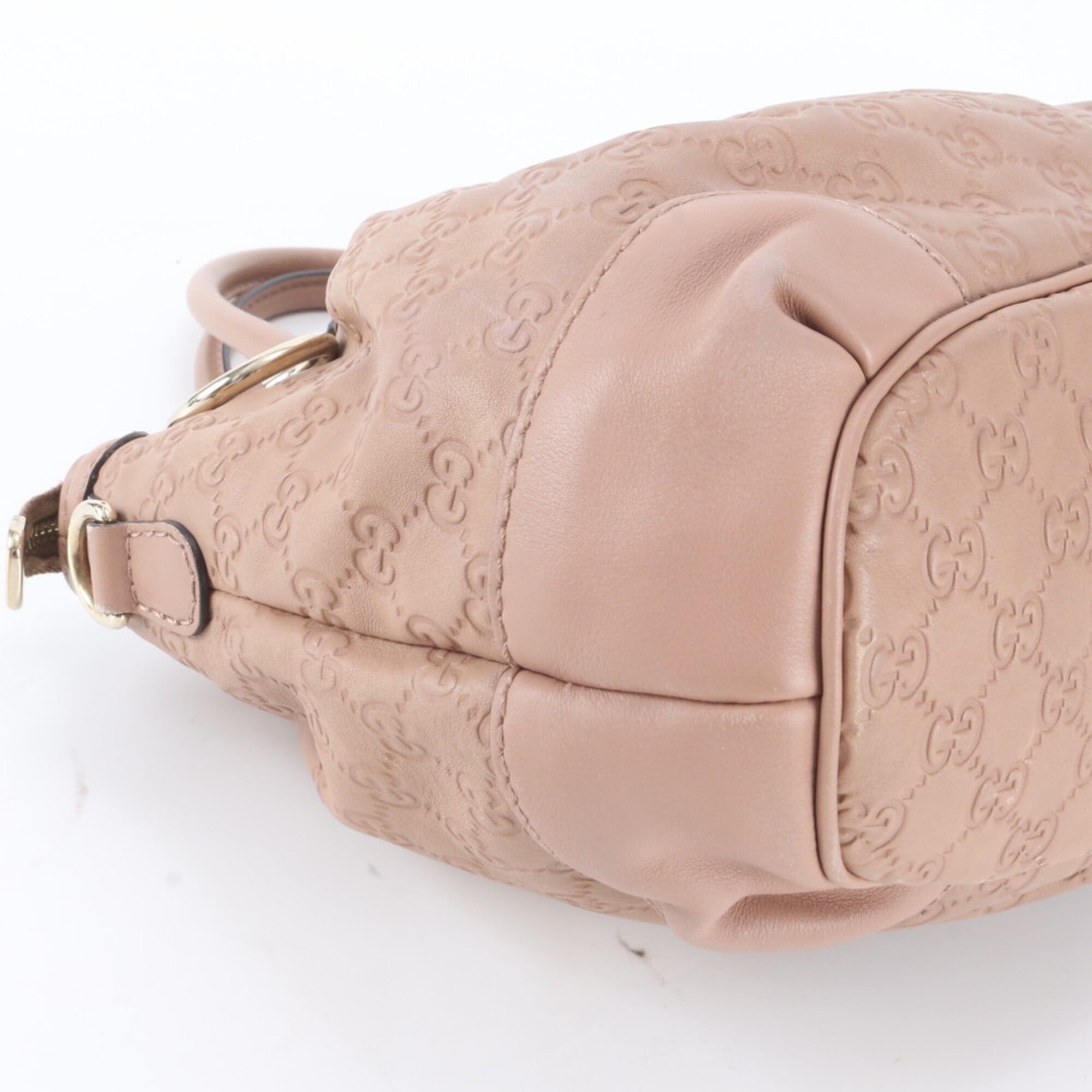 Gucci Pink Leather Handbag Tote Bag (Pre-Owned)