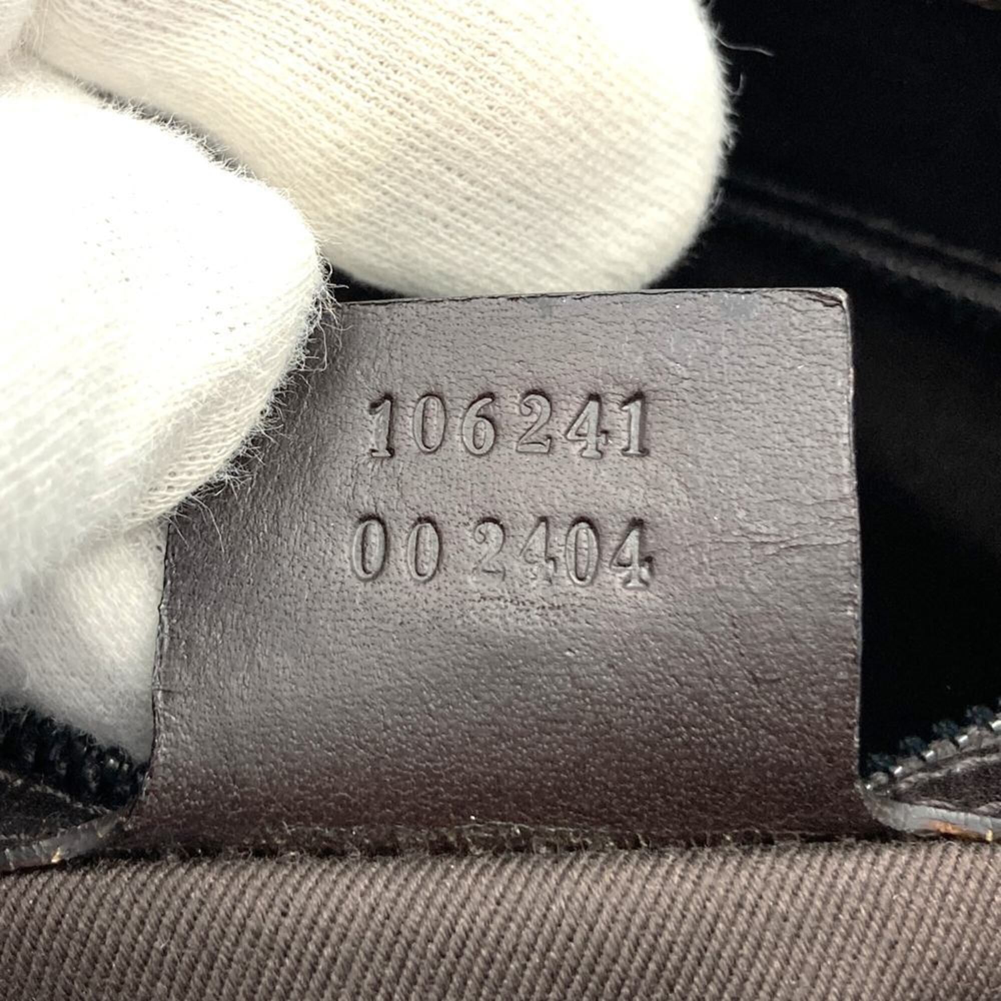 Gucci Gg Canvas Brown Gg Canvas Leather Tote Bag (Pre-Owned)