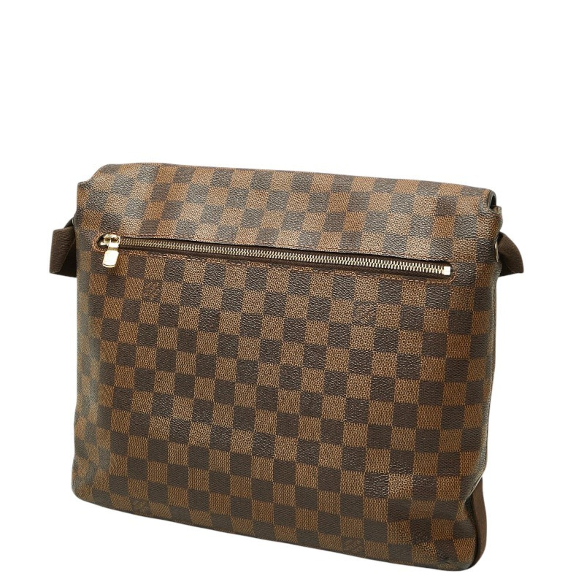 Louis Vuitton Brown Pvc Leather Messenger Bag Shoulder Bag (Pre-Owned)