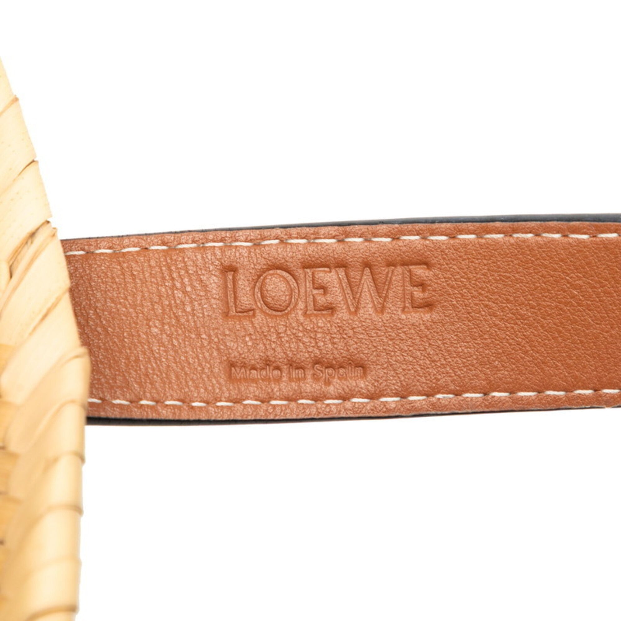 Loewe Beige Brown Raffia Handbag (Pre-Owned)