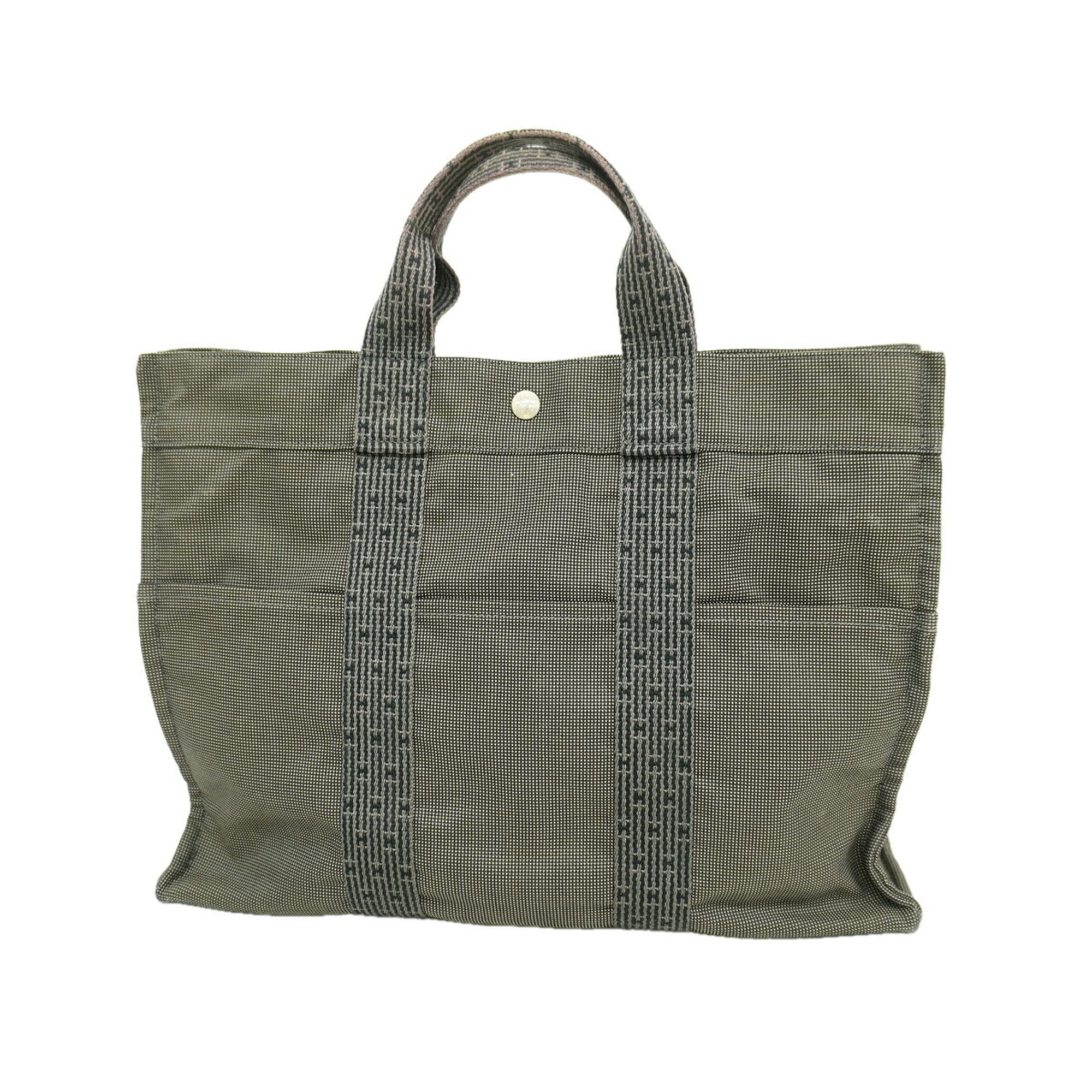 Hermes Gray Nylon Tote Bag (Pre-Owned)