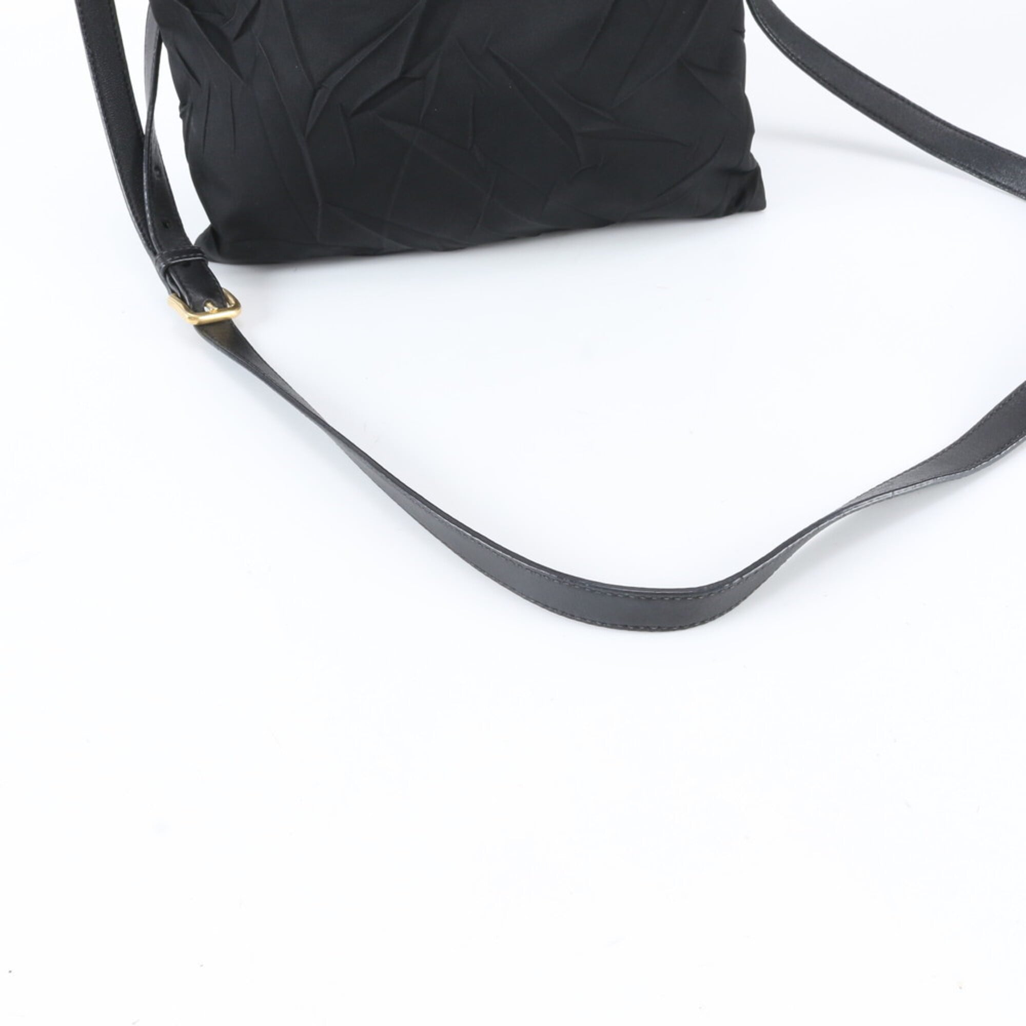 Prada Black Nylon Leather Shoulder Bag (Pre-Owned)