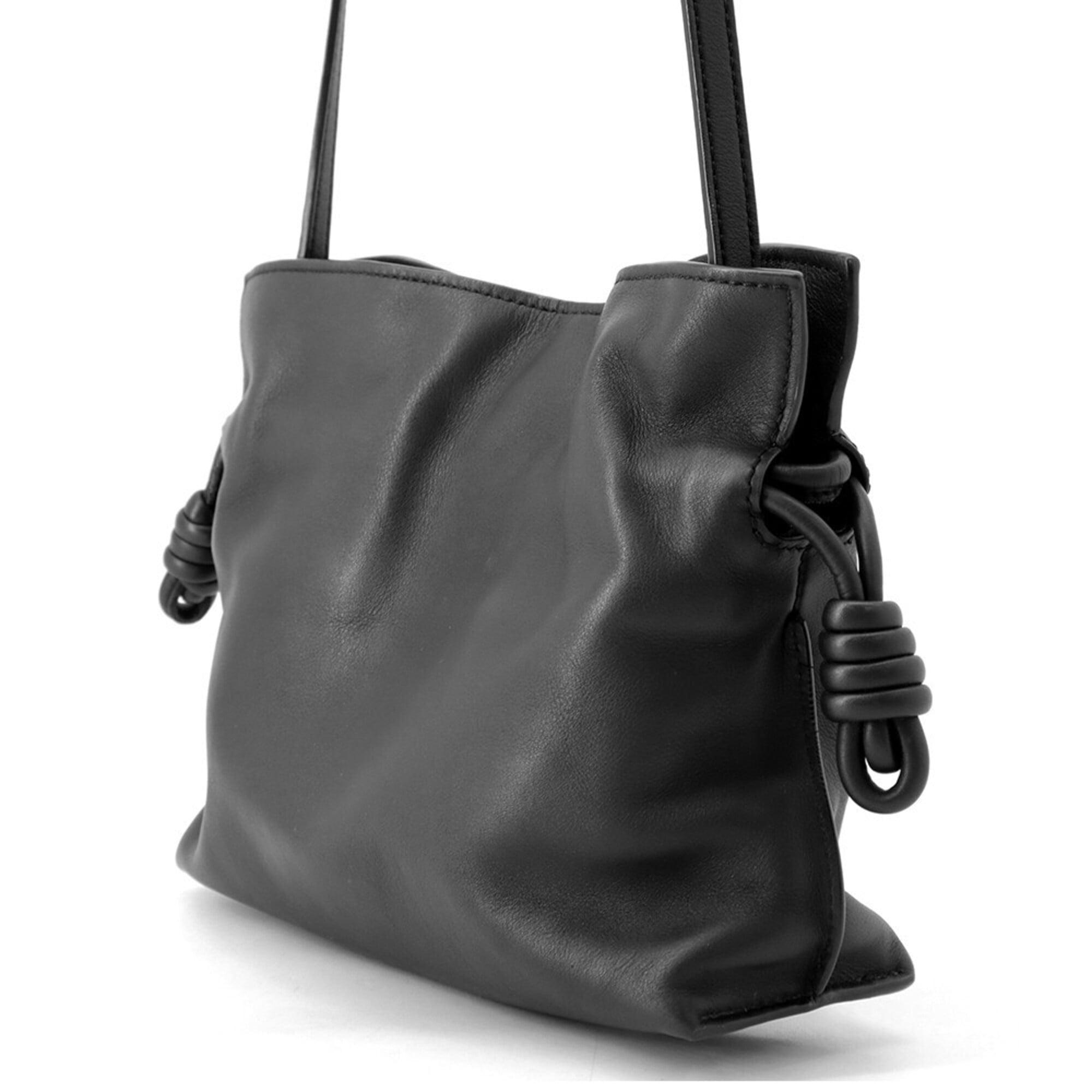 Loewe Flamenco Black Leather Shoulder Bag (Pre-Owned)