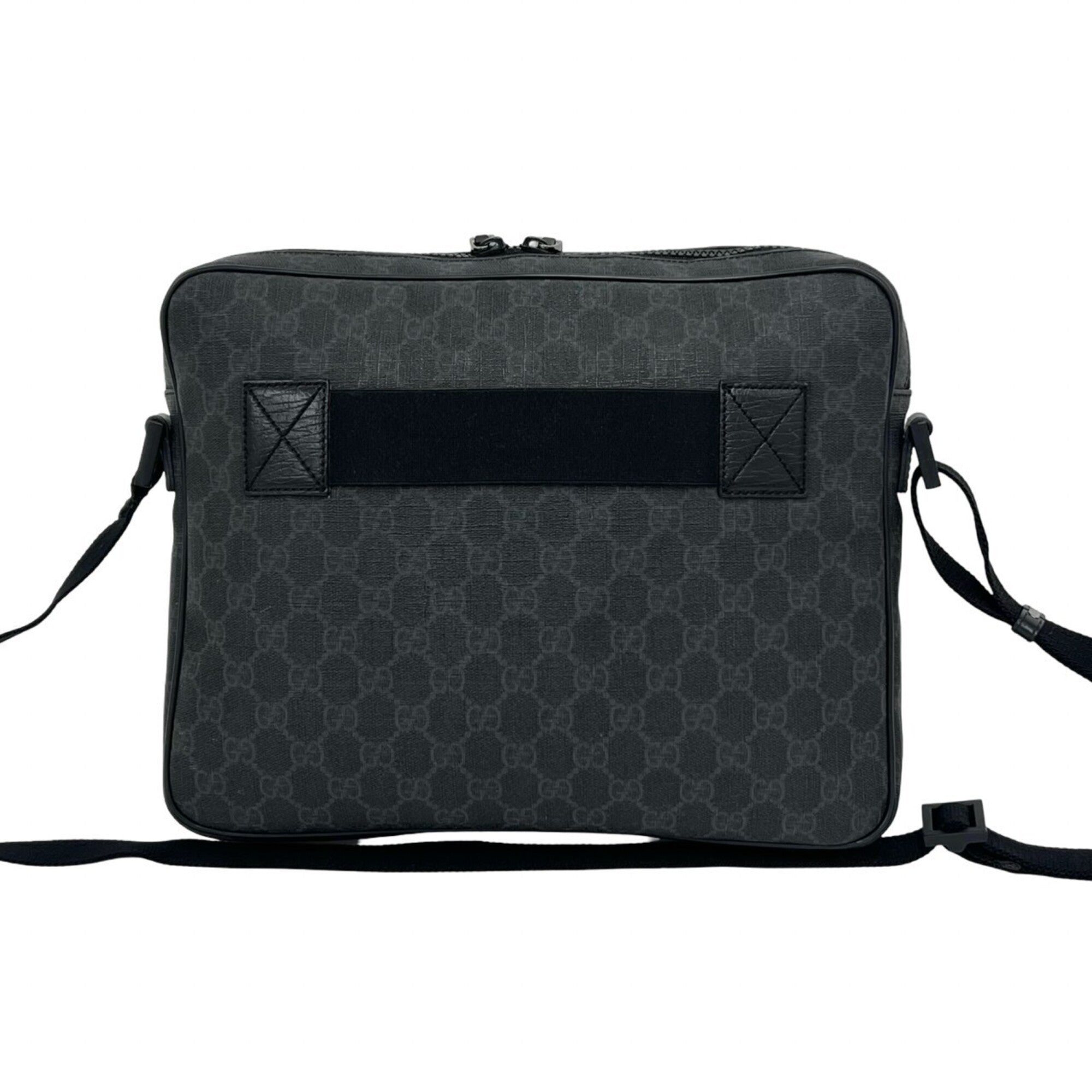 Gucci Black Pvc Leather Messenger Bag Shoulder Bag (Pre-Owned)