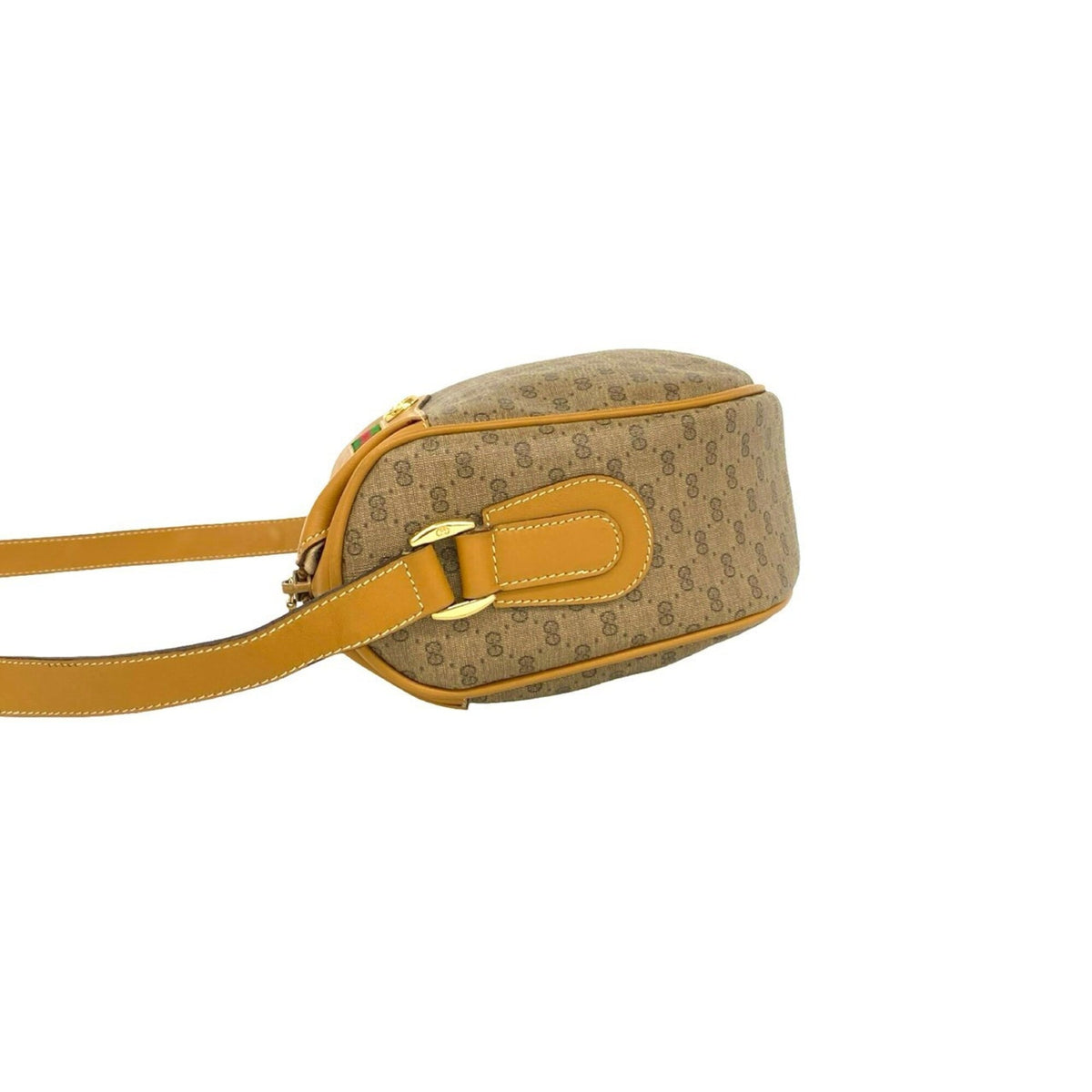 Gucci Brown Green Red Color Leather Pvc Pochette Shoulder Bag (Pre-Owned)