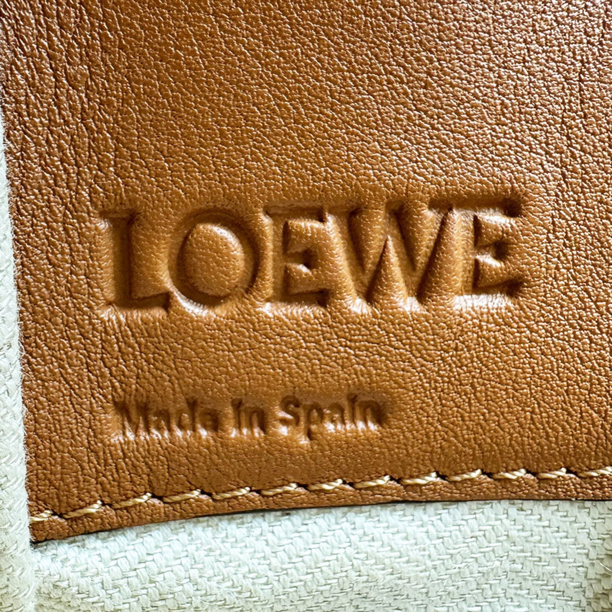 Loewe Brown Multi-Color Canvas Leather Shoulder Bag (Pre-Owned)