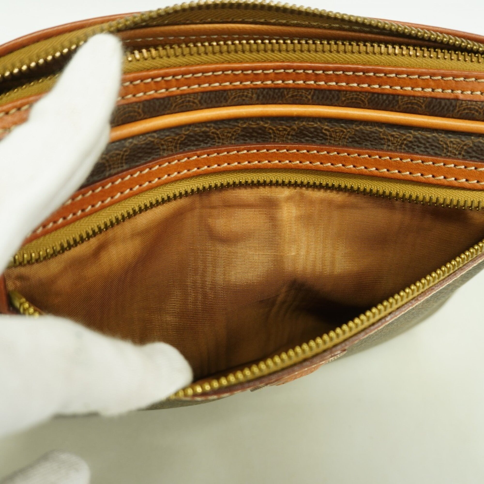 Celine Brown Pvc Clutch Bag (Pre-Owned)