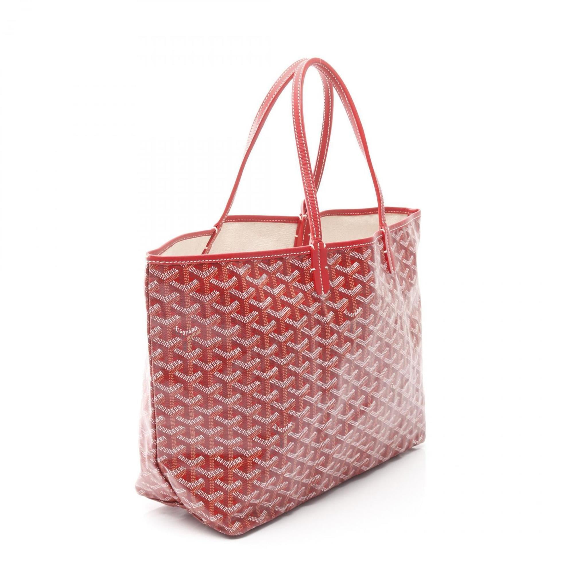 Goyard Multi-Color Red Color Coated Canvas Pvc Leather Tote Bag (Pre-Owned)