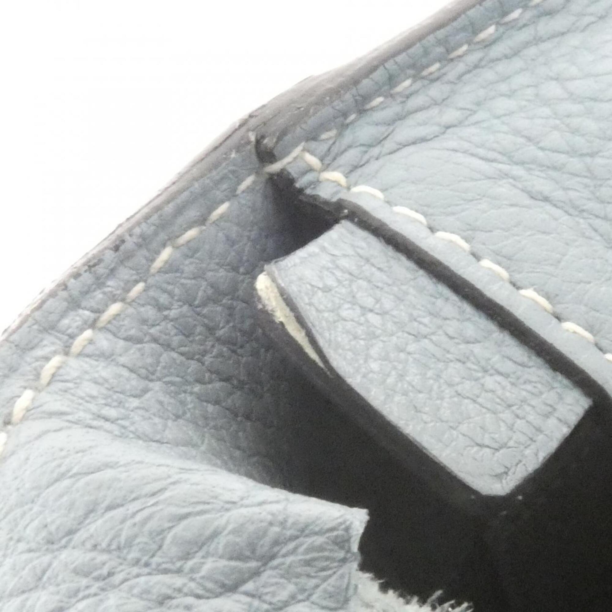 Hermes Ciel Gray Taurillon Clemence Leather Shoulder Bag (Pre-Owned)