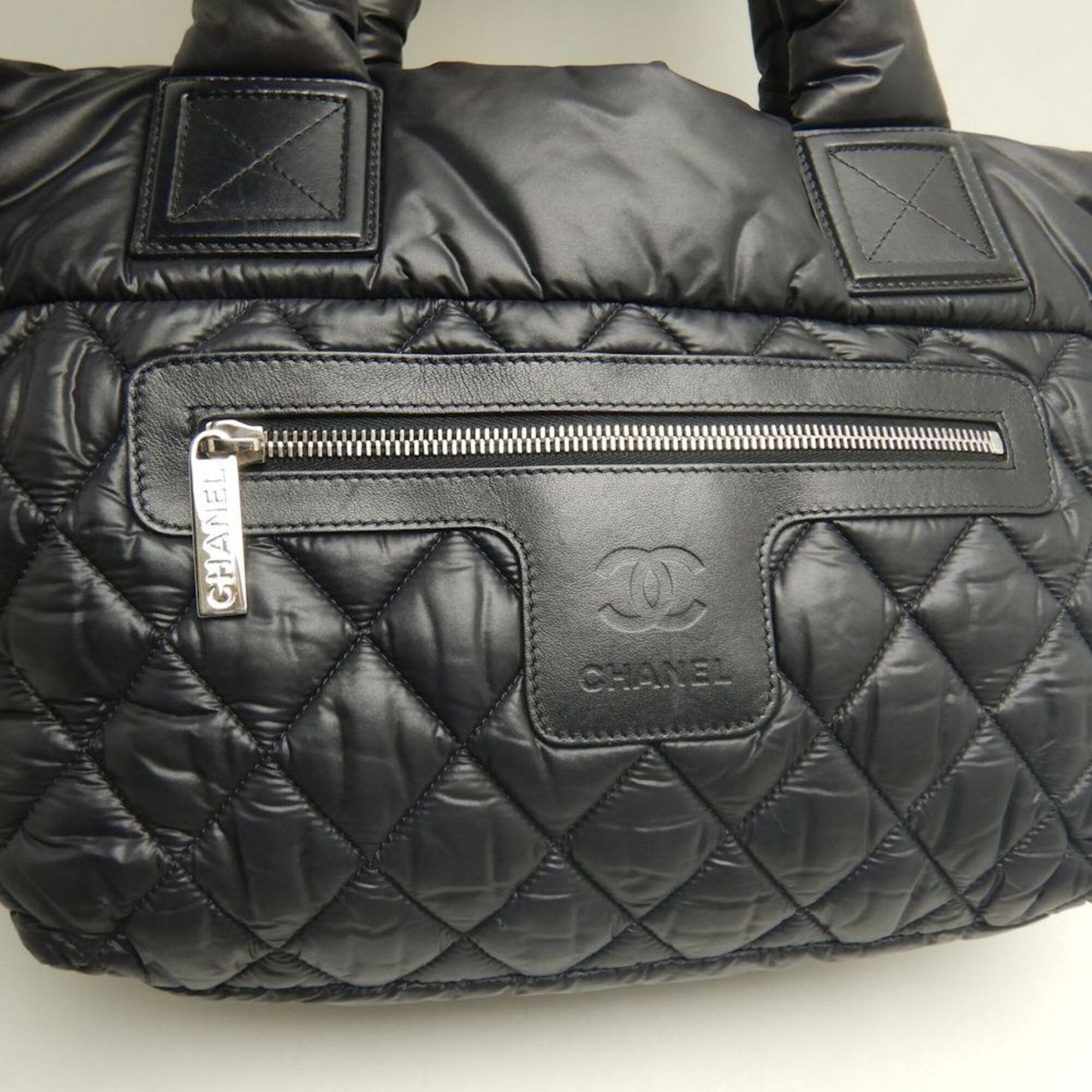 Chanel Coco Cocoon Black Nylon Tote Bag (Pre-Owned)