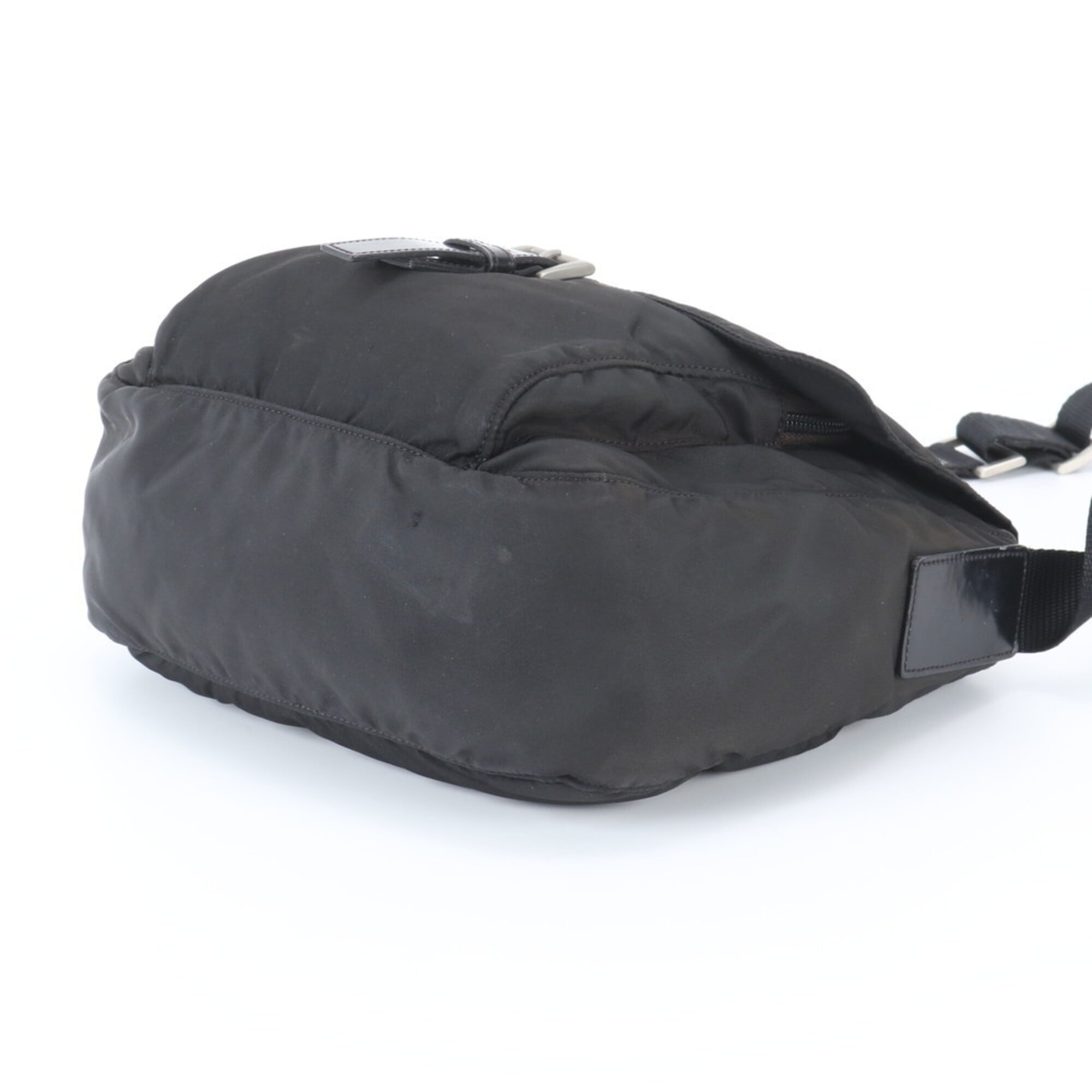 Prada Black Nylon Leather Shoulder Bag (Pre-Owned)