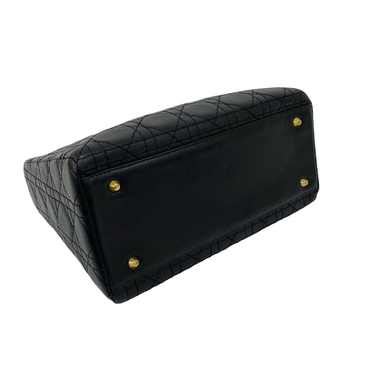 Christian Dior Black Leather Handbag Shoulder Bag (Pre-Owned)