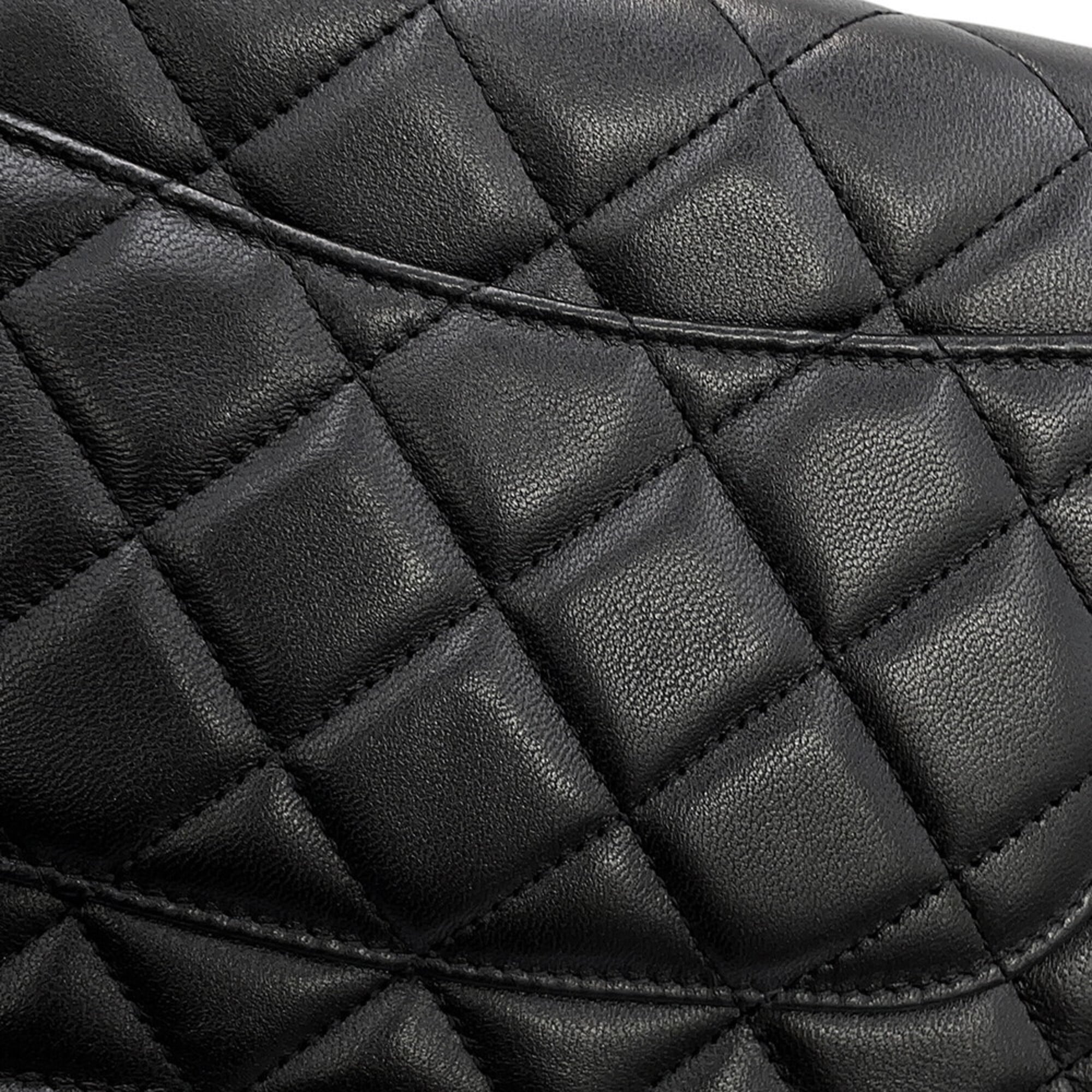 Chanel Black Leather Chain/Shoulder Wallet (Pre-Owned)