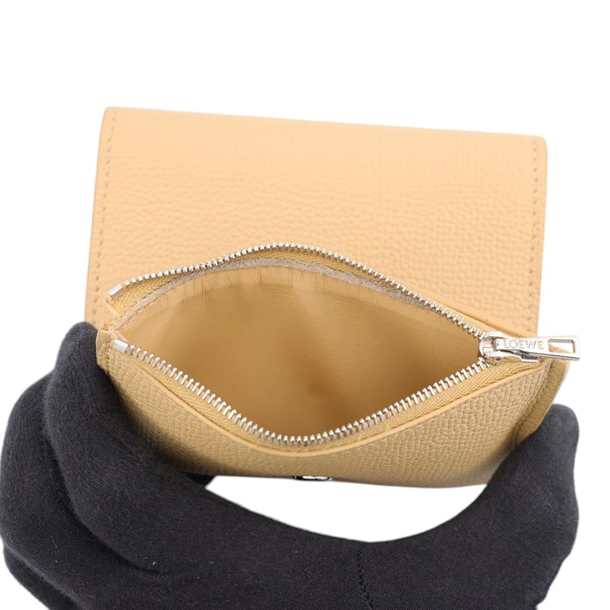 Loewe Beige Leather Wallet (Tri-Fold) (Pre-Owned)
