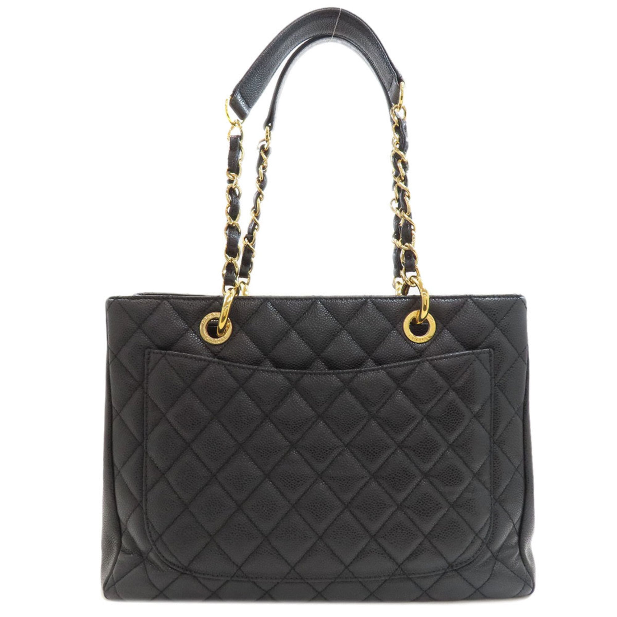 Chanel Black Leather Tote Bag (Pre-Owned)