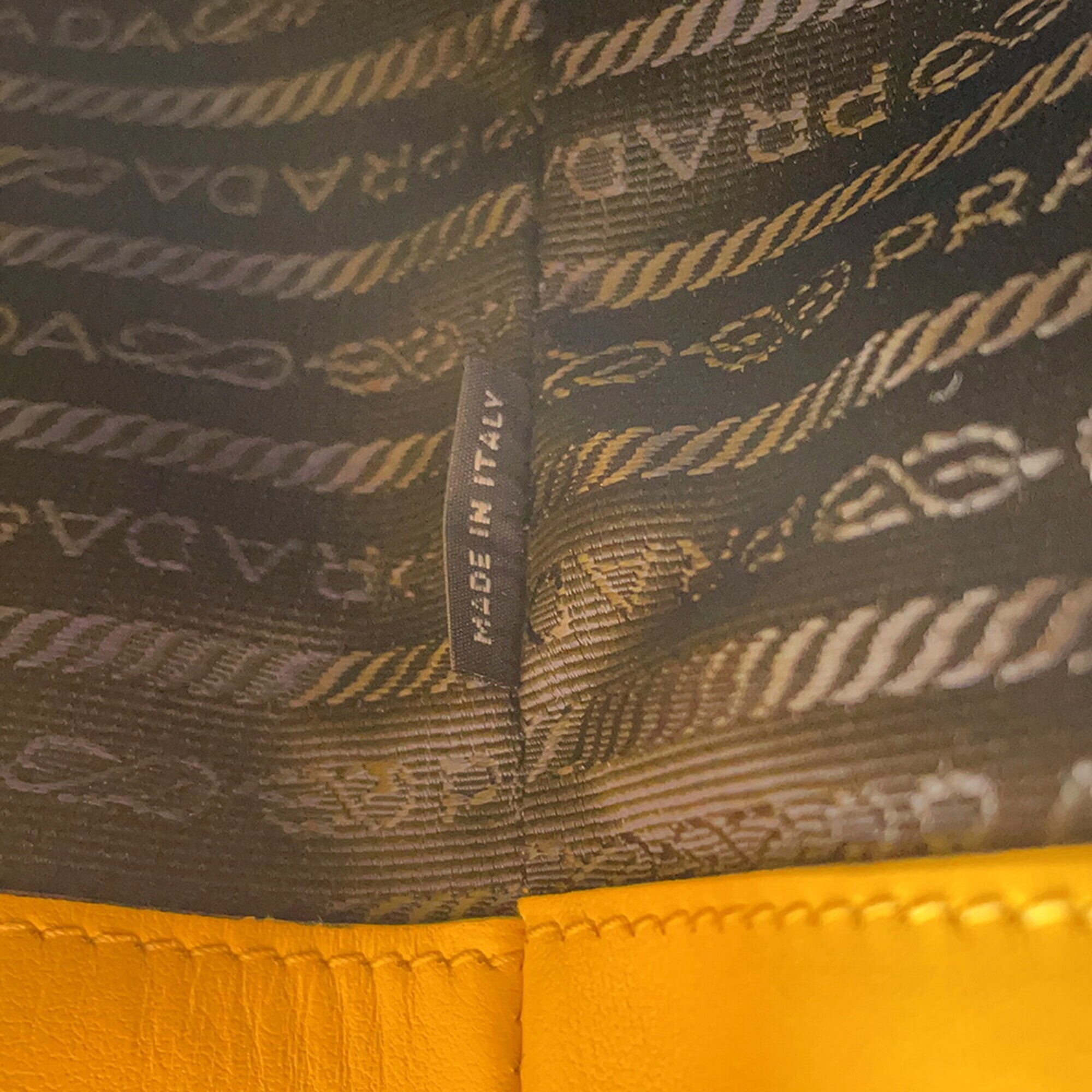 Prada Yellow Leather Handbag (Pre-Owned)