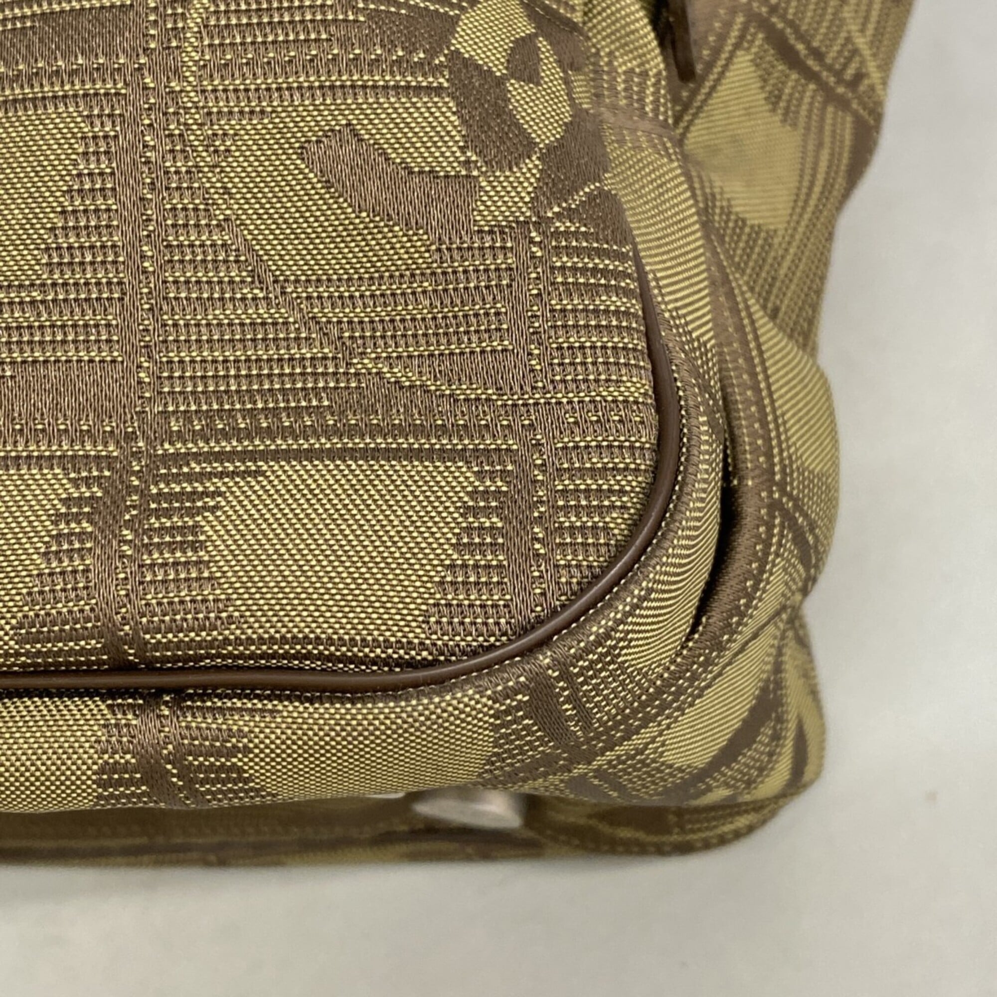 Chanel Khaki Nylon Handbag (Pre-Owned)