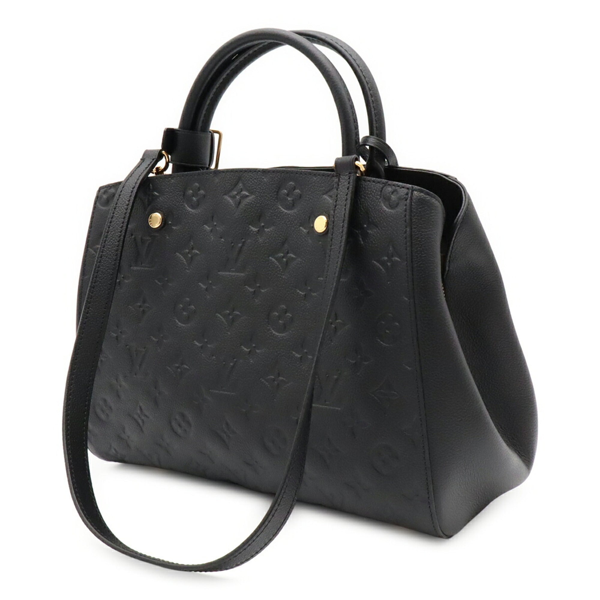 Louis Vuitton Noir Monogram Empreinte Leather Handbag Shoulder Bag (Pre-Owned)